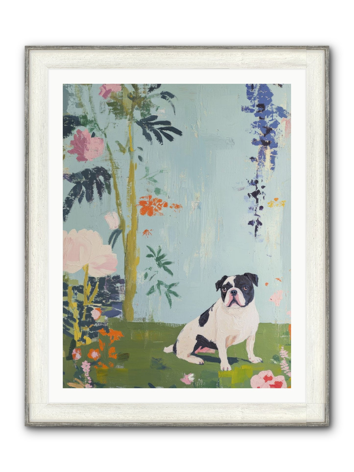 Petit Jardin Love Framed Print - Driftwood White 30x40