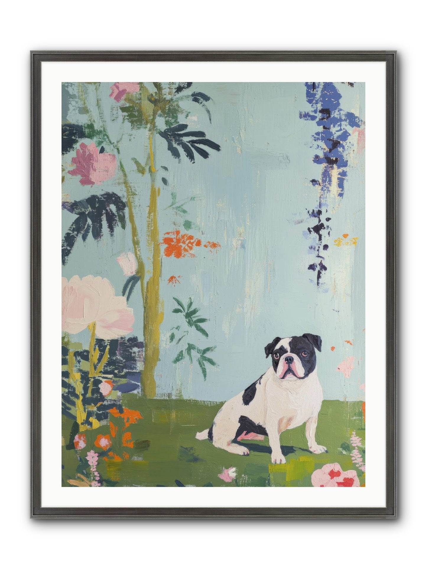 Petit Jardin Love Framed Print - Slimwoods Black/Silver 30x40