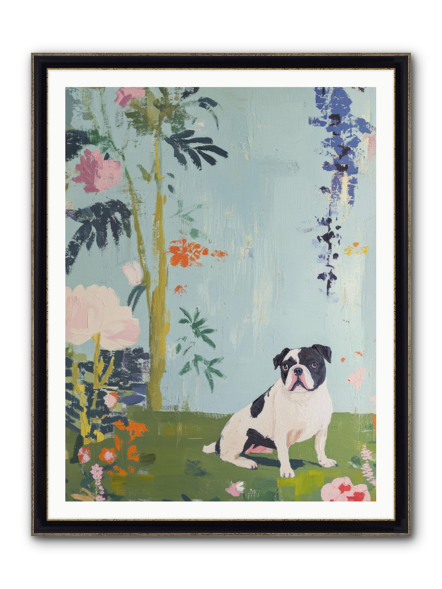 Petit Jardin Love Framed Print - Black & Gold 36x48