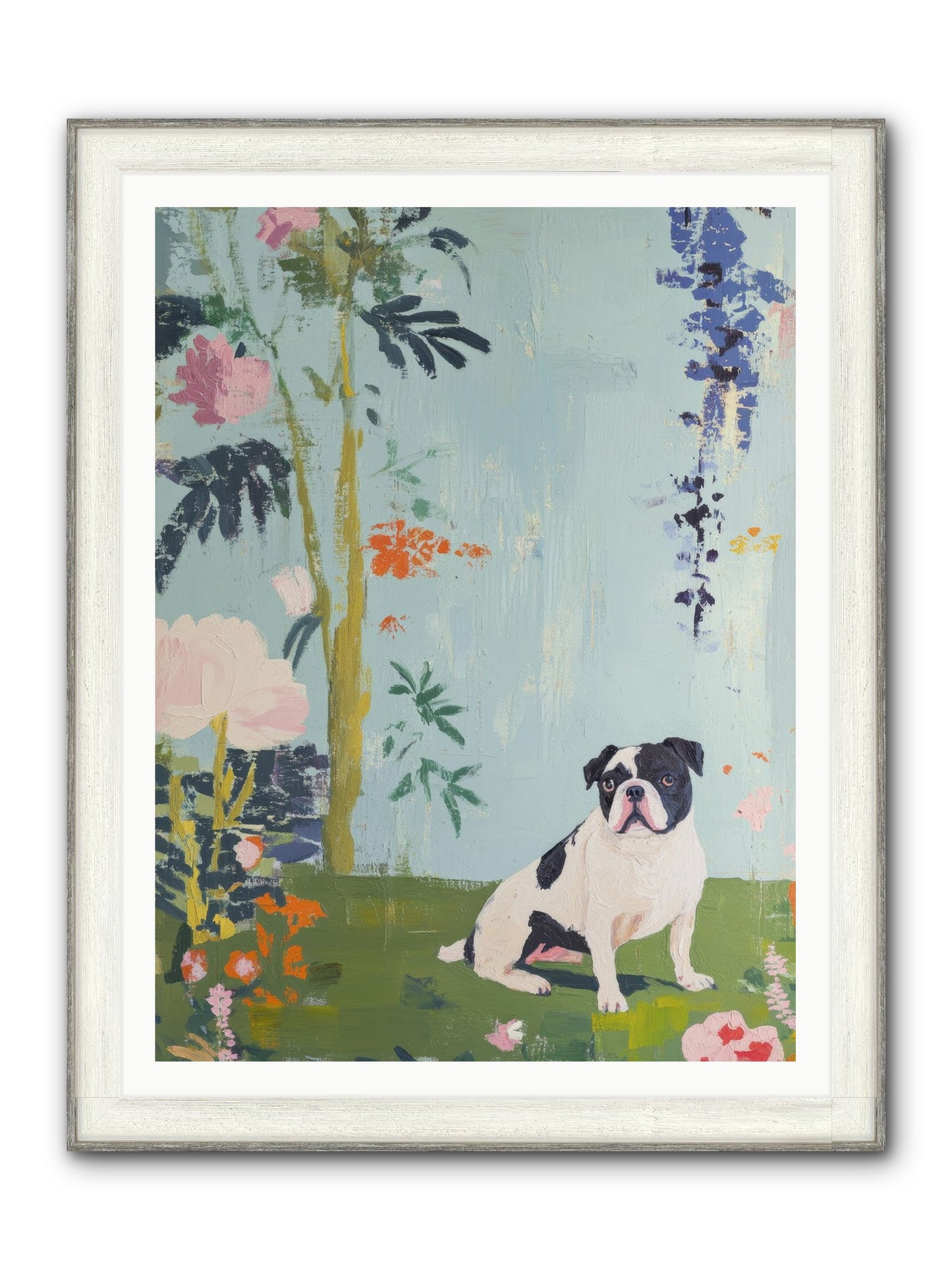 Petit Jardin Love Framed Print - Driftwood White 36x48