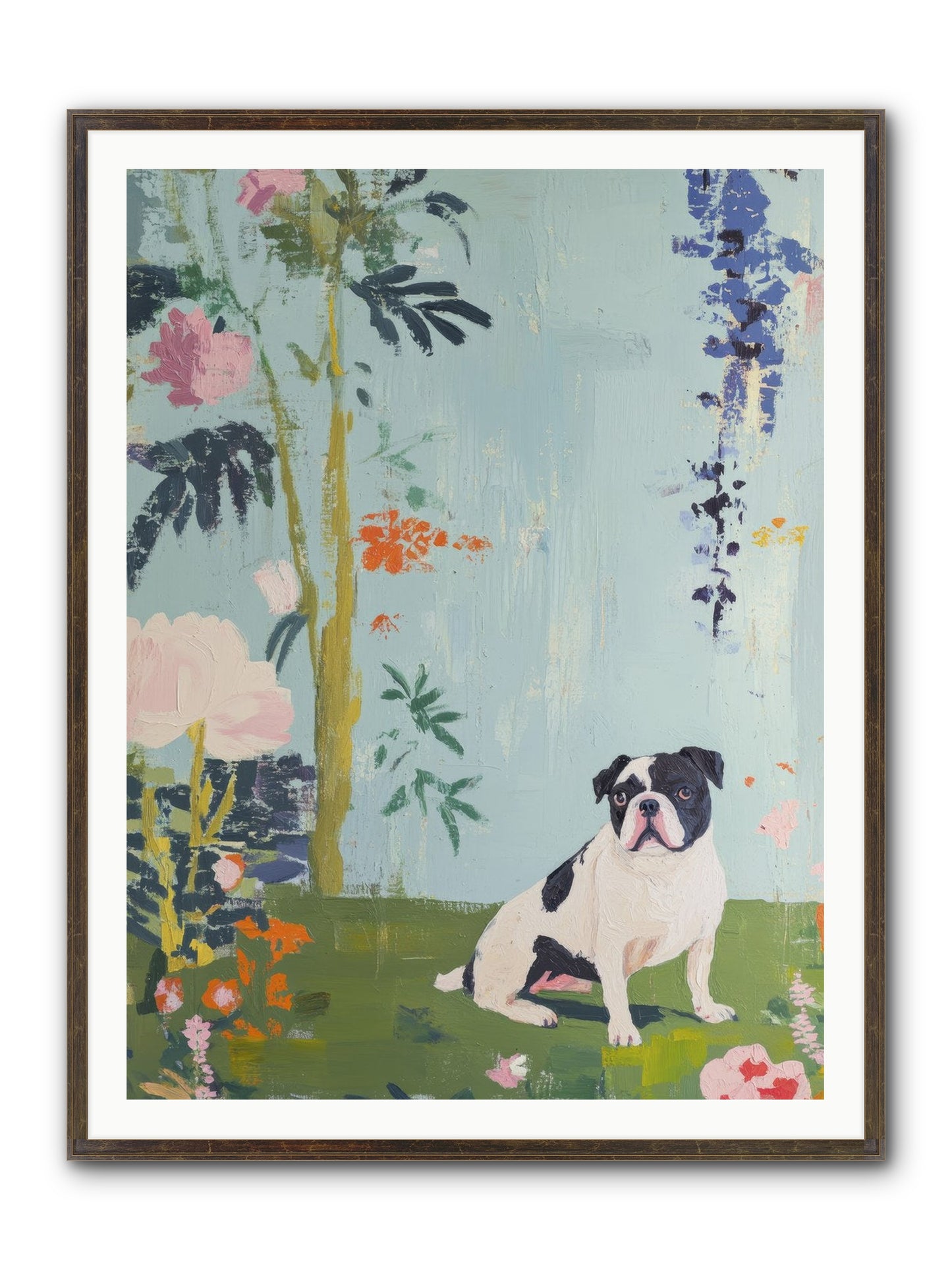 Petit Jardin Love Framed Print - Slimwoods Black/Gold 36x48