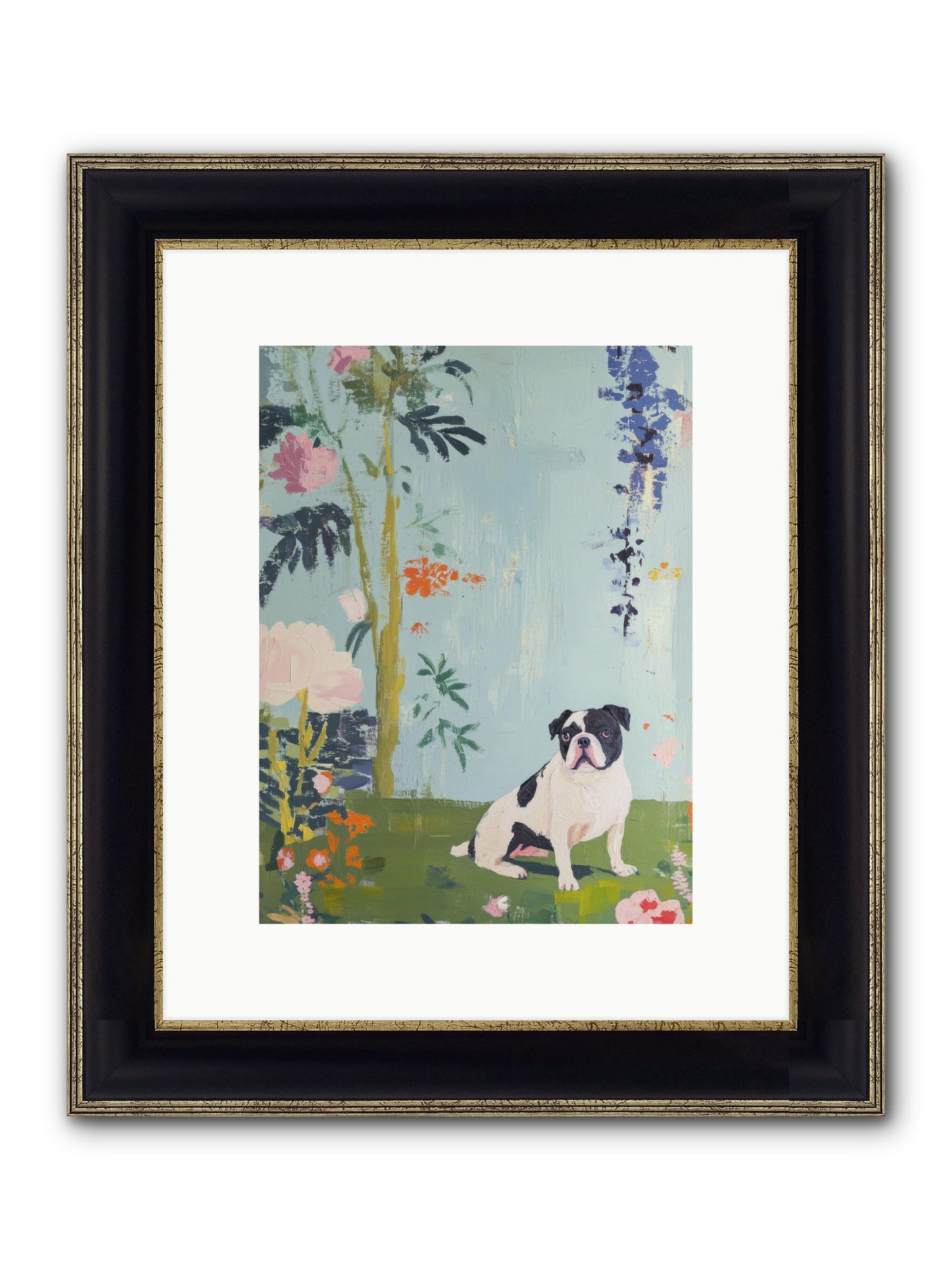 Petit Jardin Love Framed Print - Black & Gold 9x12