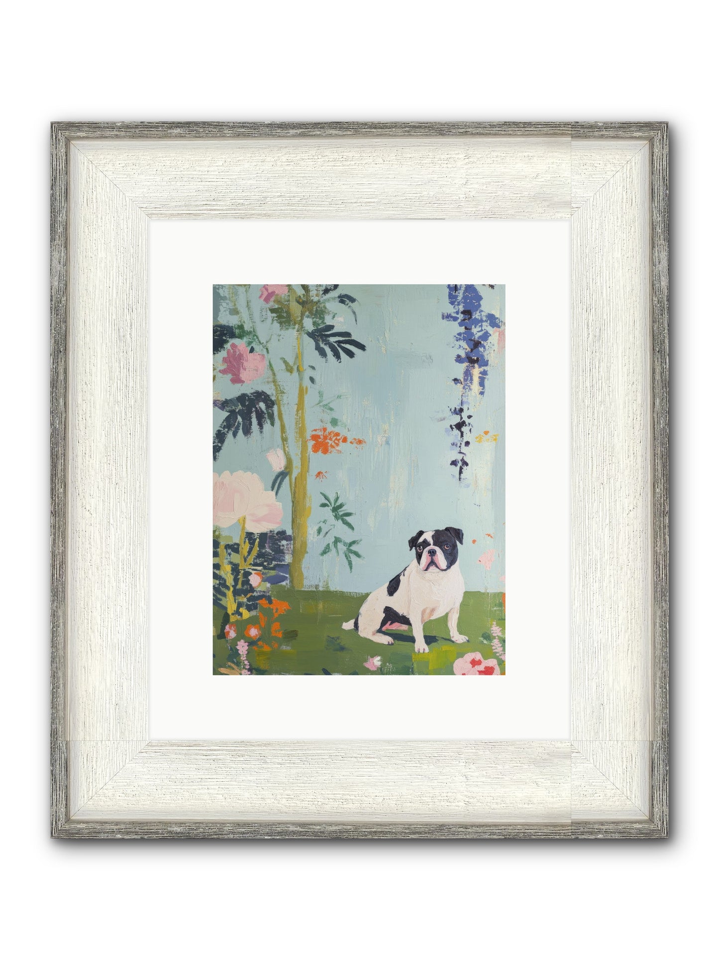 Petit Jardin Love Framed Print - Driftwood White 9x12