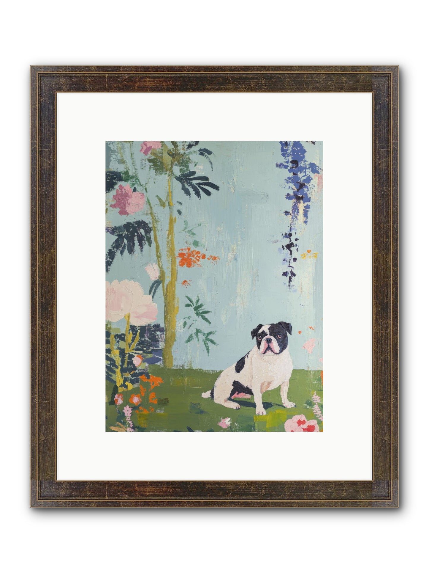 Petit Jardin Love Framed Print - Slimwoods Black/Gold 9x12