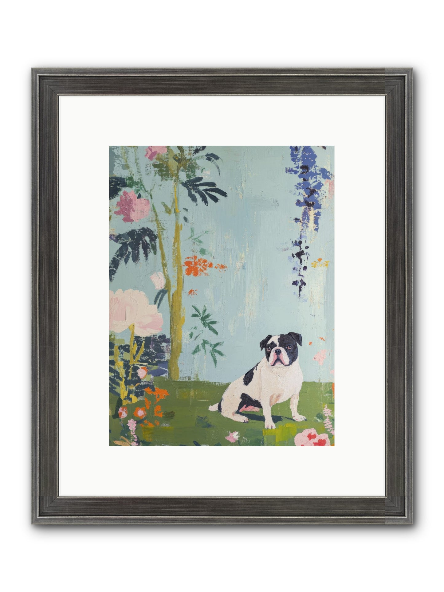Petit Jardin Love Framed Print - Slimwoods Black/Silver 9x12