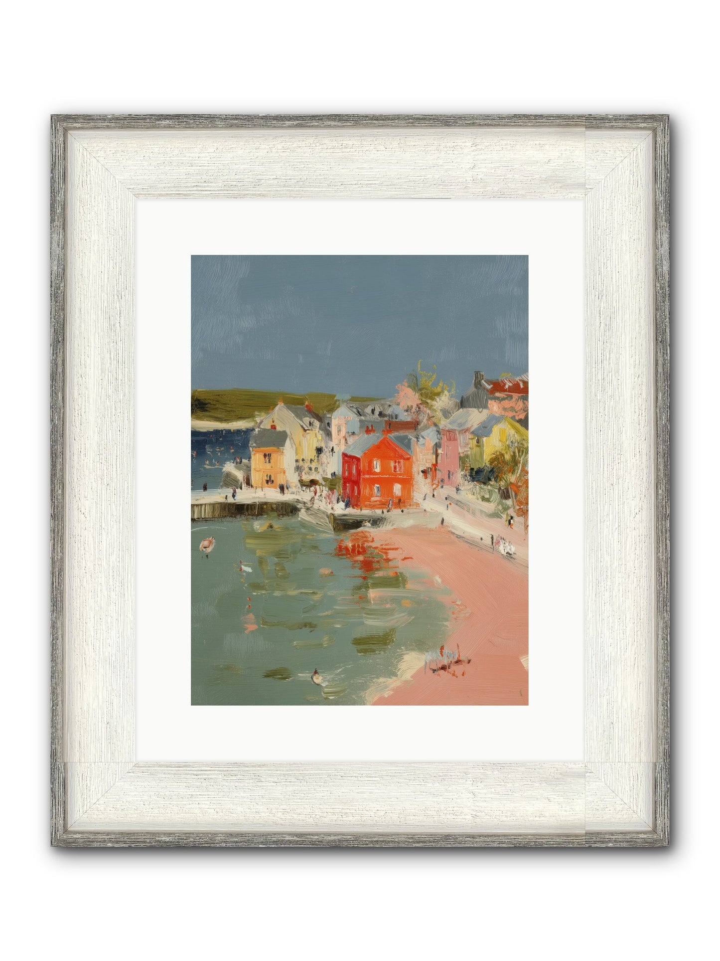 Petite Port Framed Print - Driftwood White 12x16