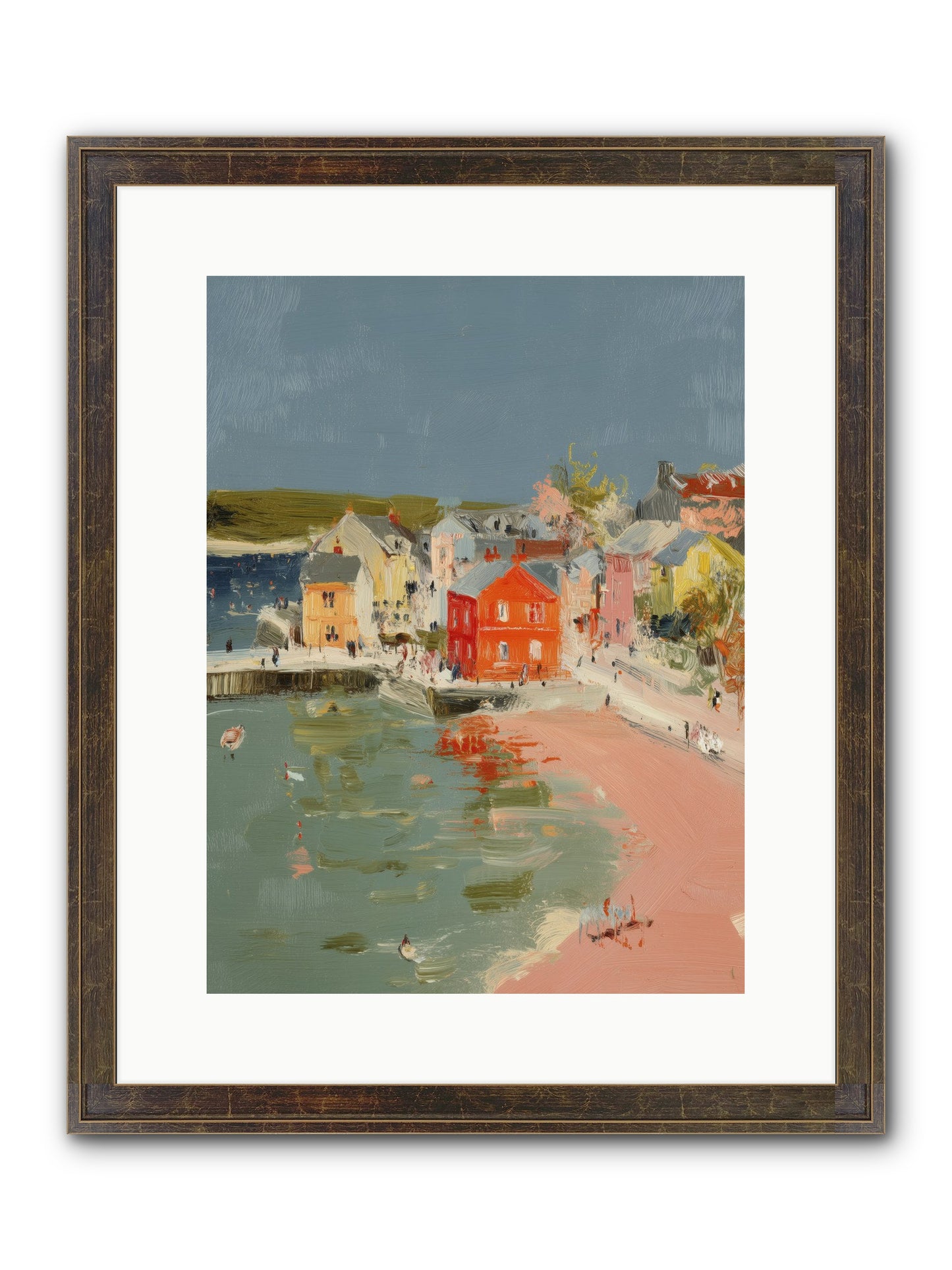 Petite Port Framed Print - Slimwoods Black/Gold 12x16