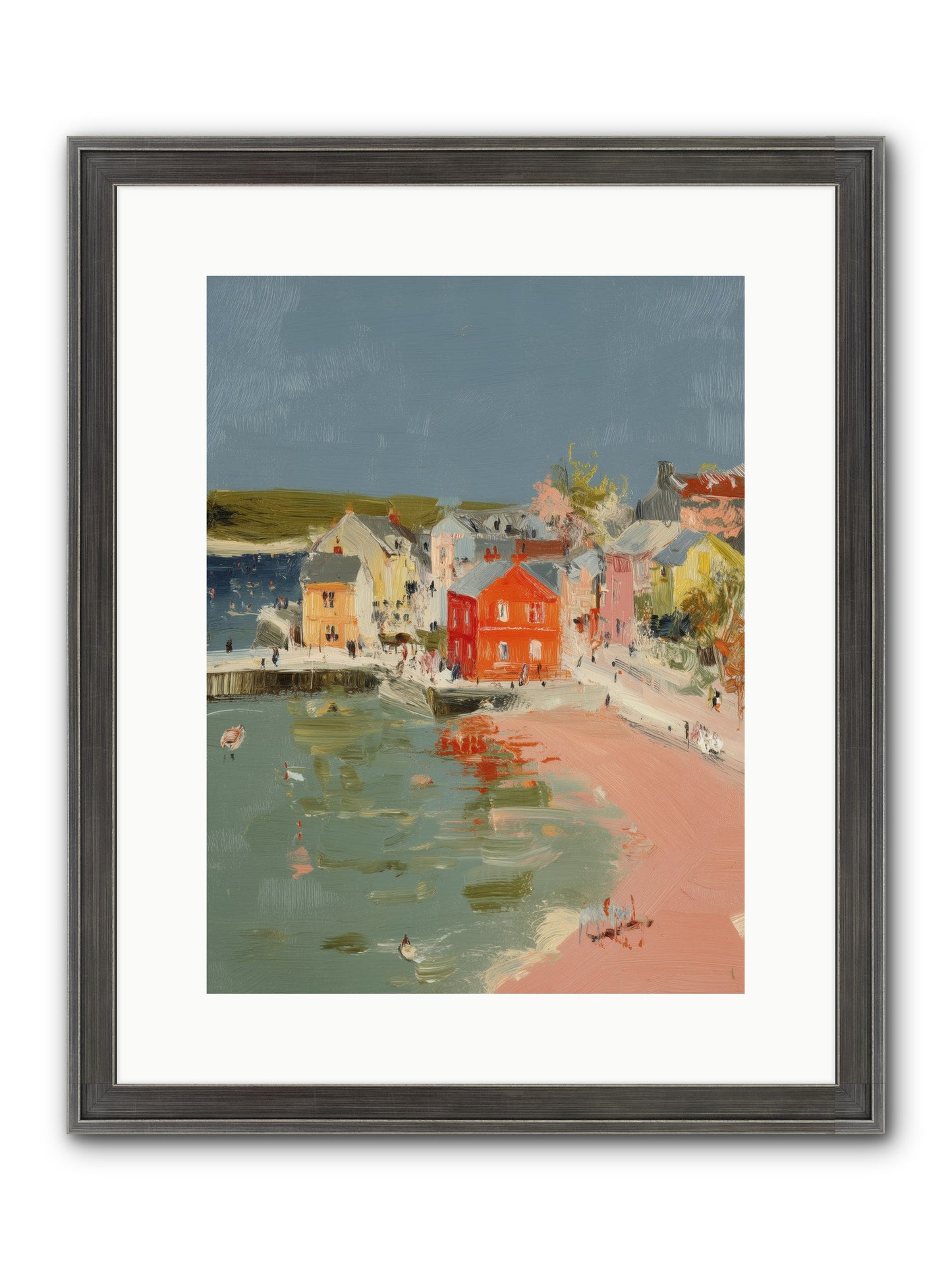 Petite Port Framed Print - Slimwoods Black/Silver 12x16
