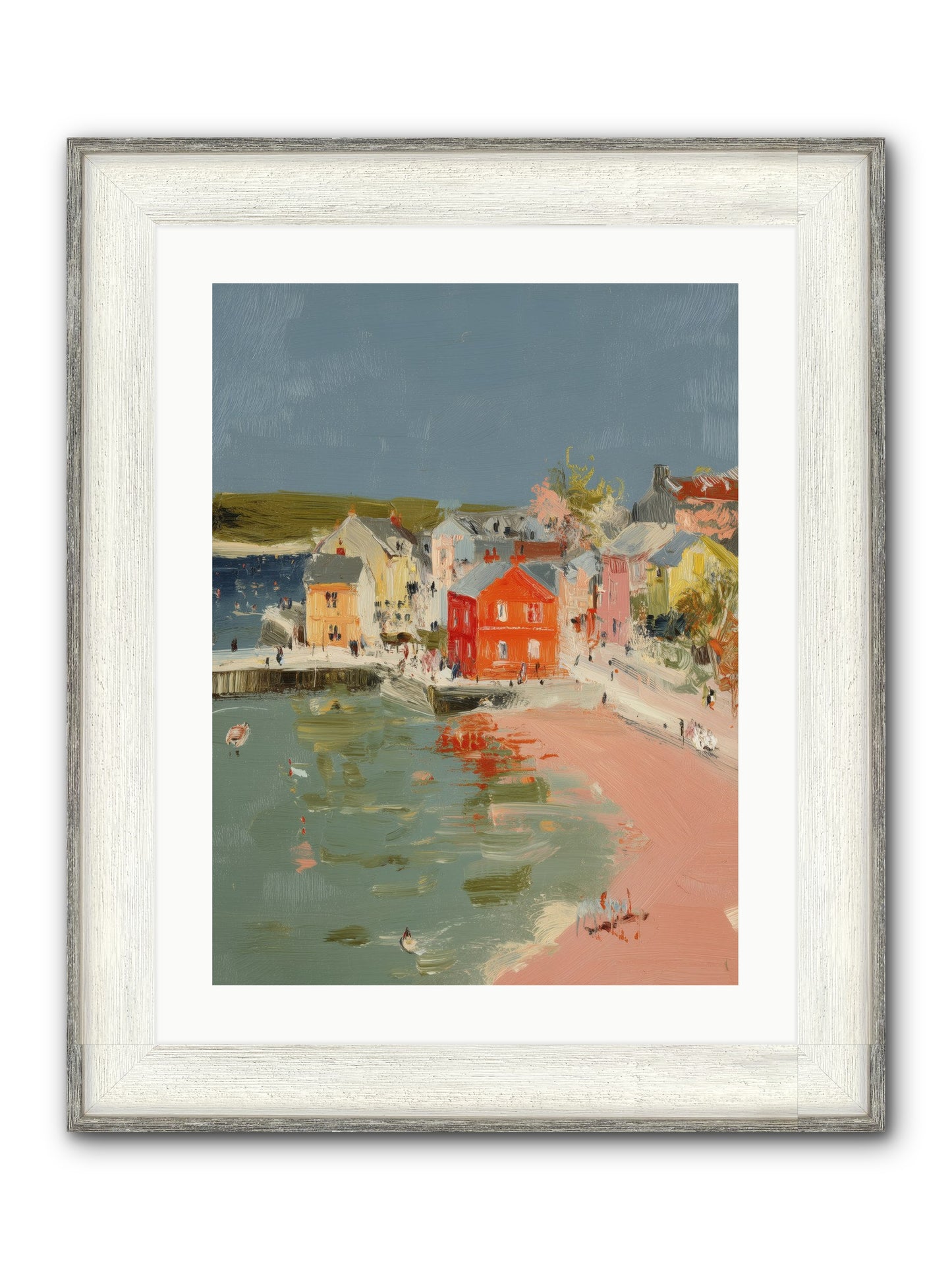 Petite Port Framed Print - Driftwood White 18x24