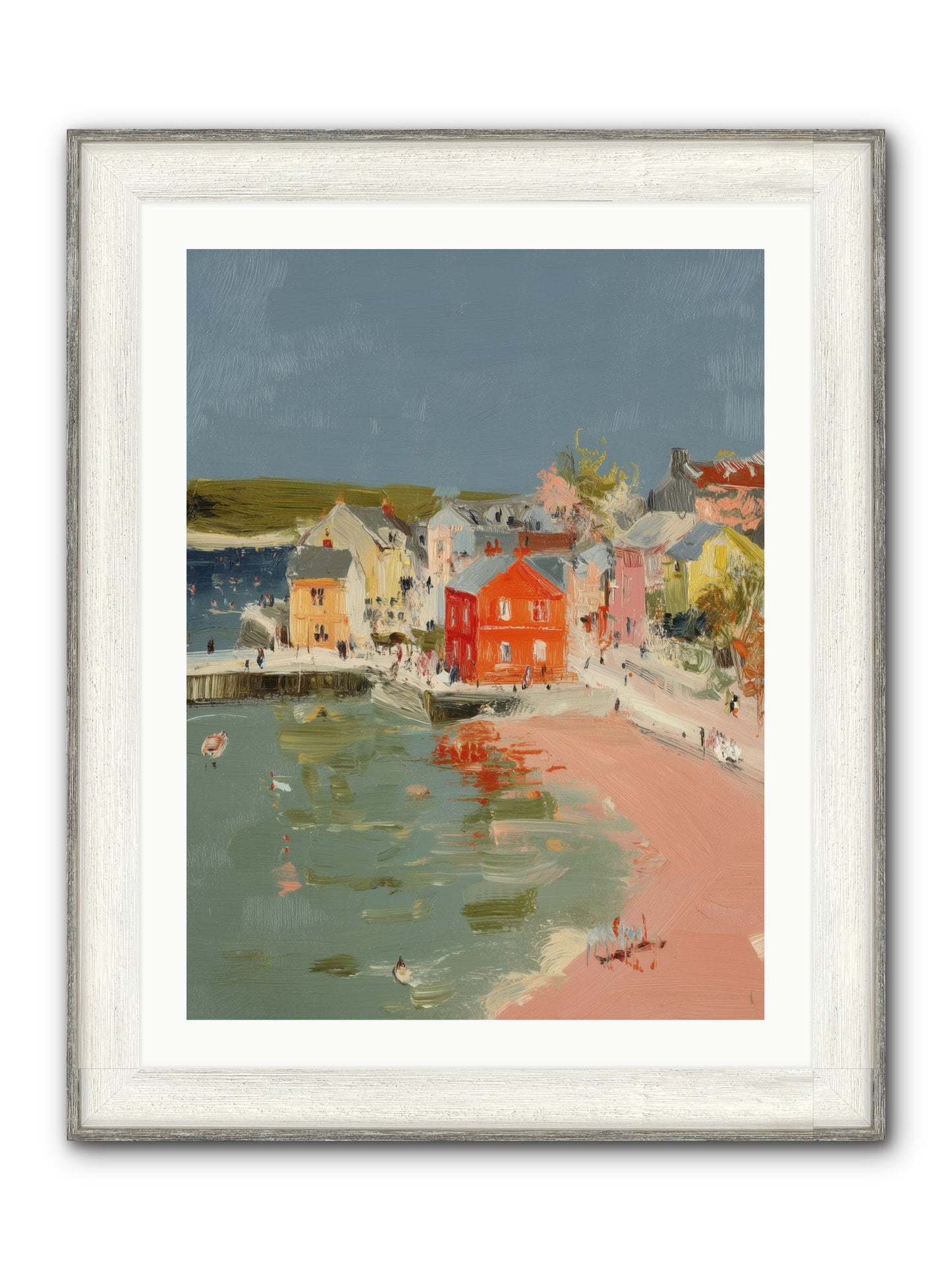 Petite Port Framed Print - Driftwood White 24x32