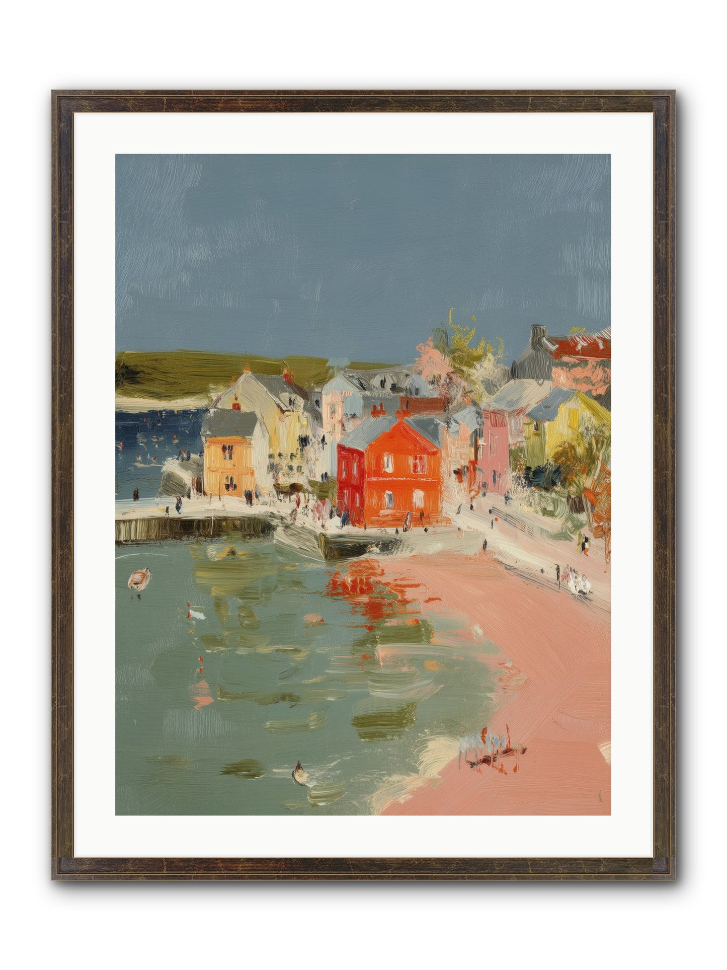 Petite Port Framed Print - Slimwoods Black/Gold 24x32