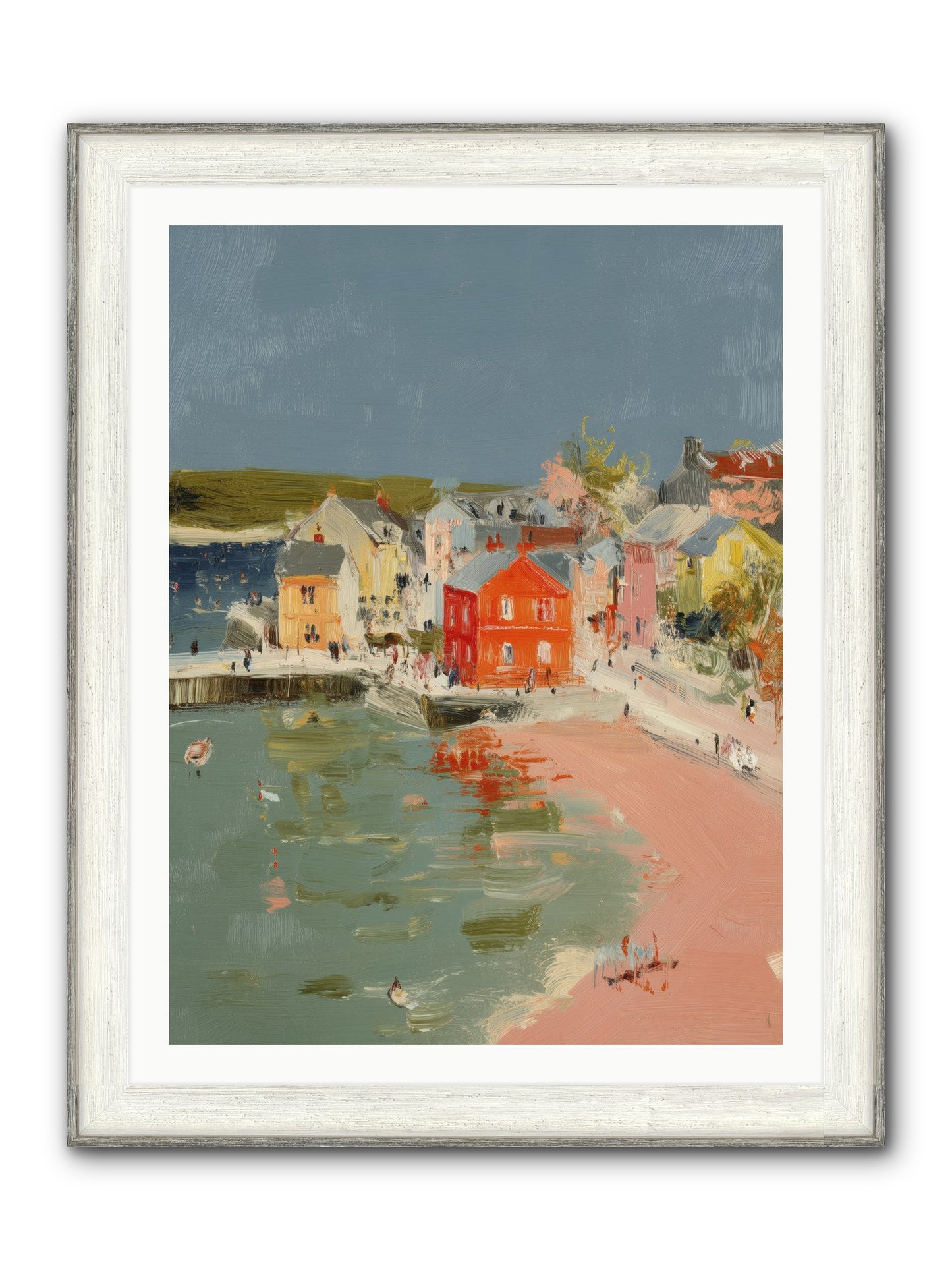 Petite Port Framed Print - Driftwood White 30x40