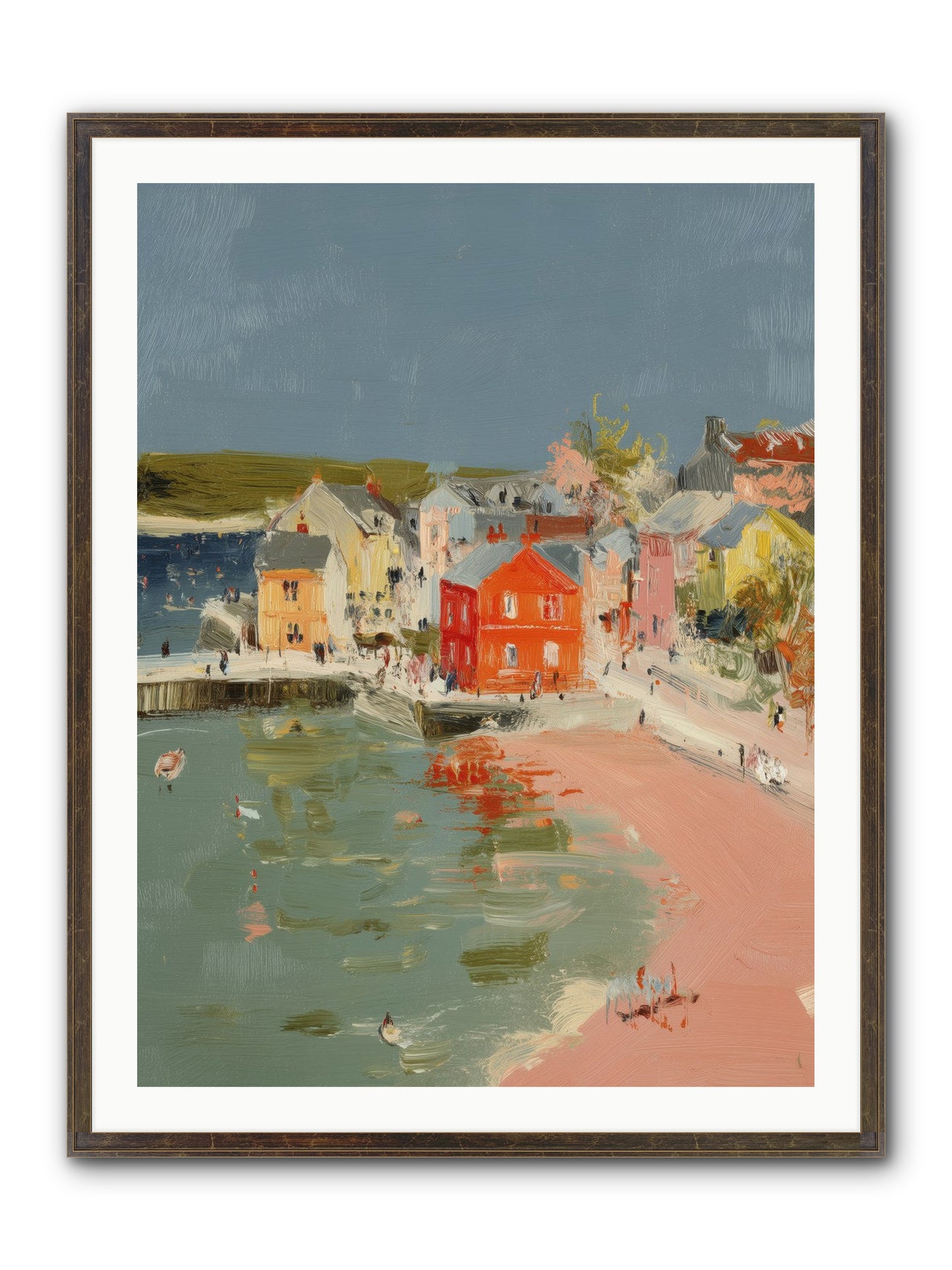 Petite Port Framed Print - Slimwoods Black/Gold 30x40