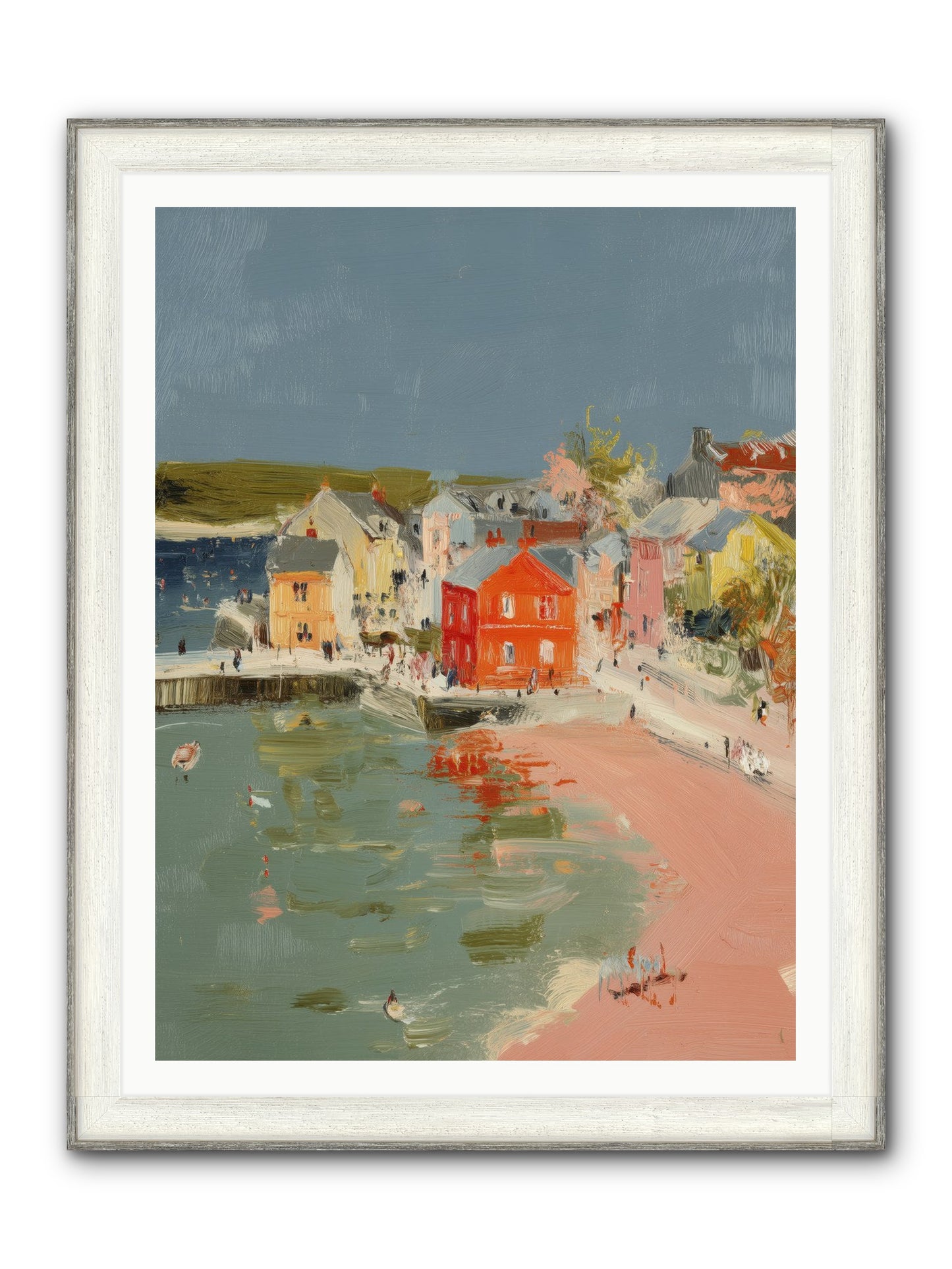 Petite Port Framed Print - Driftwood White 36x48