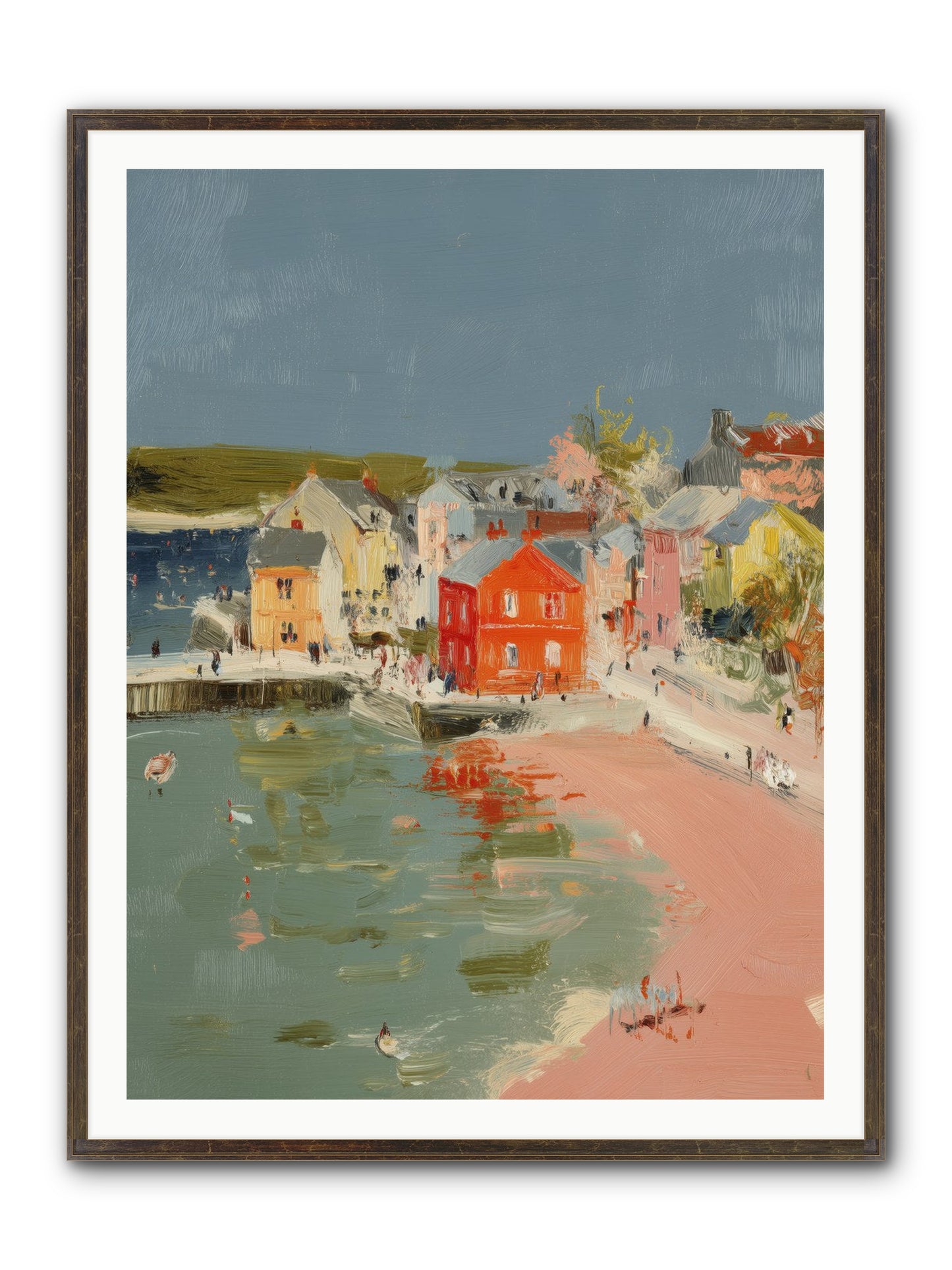Petite Port Framed Print - Slimwoods Black/Gold 36x48