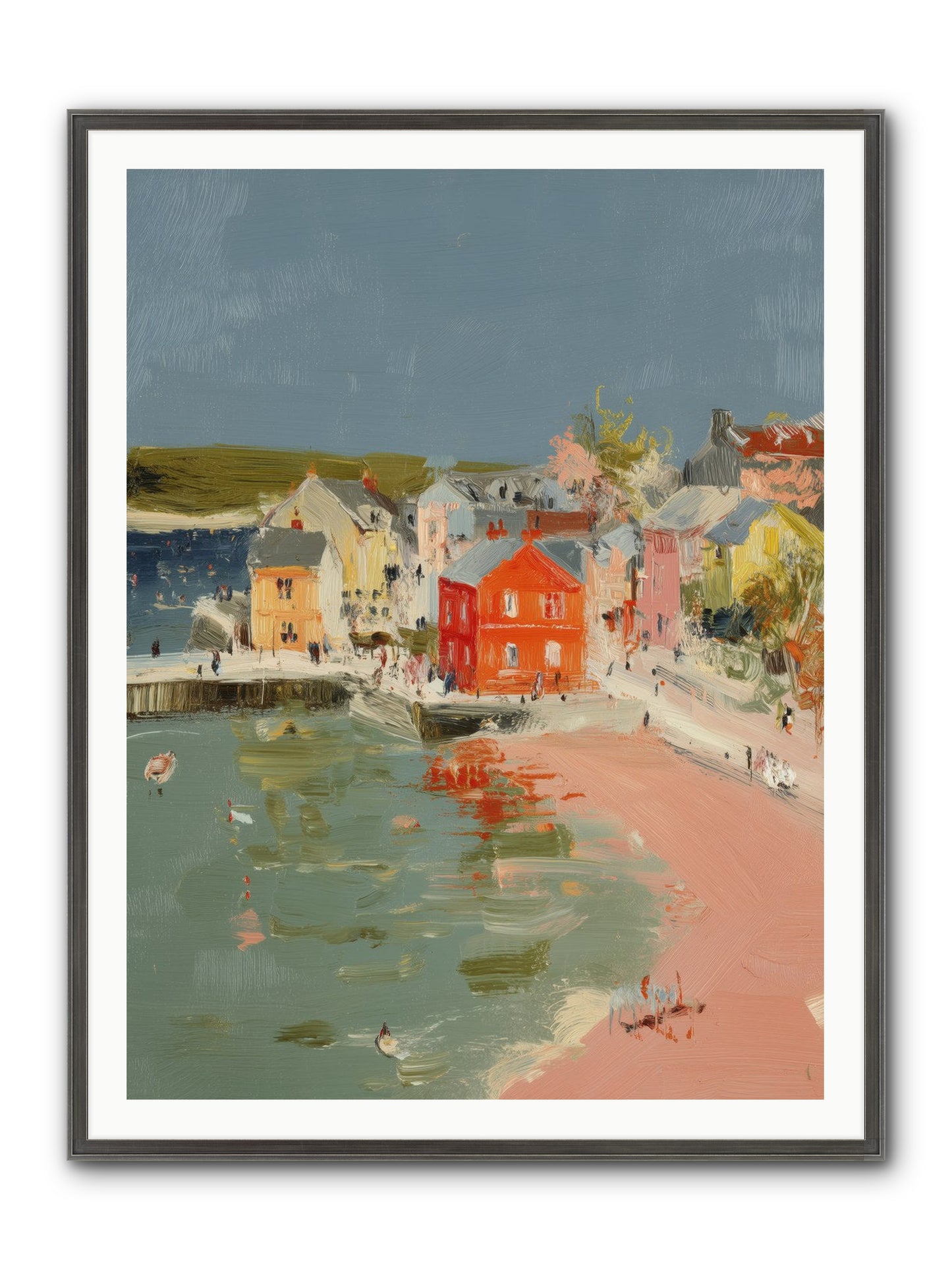 Petite Port Framed Print - Slimwoods Black/Silver 36x48