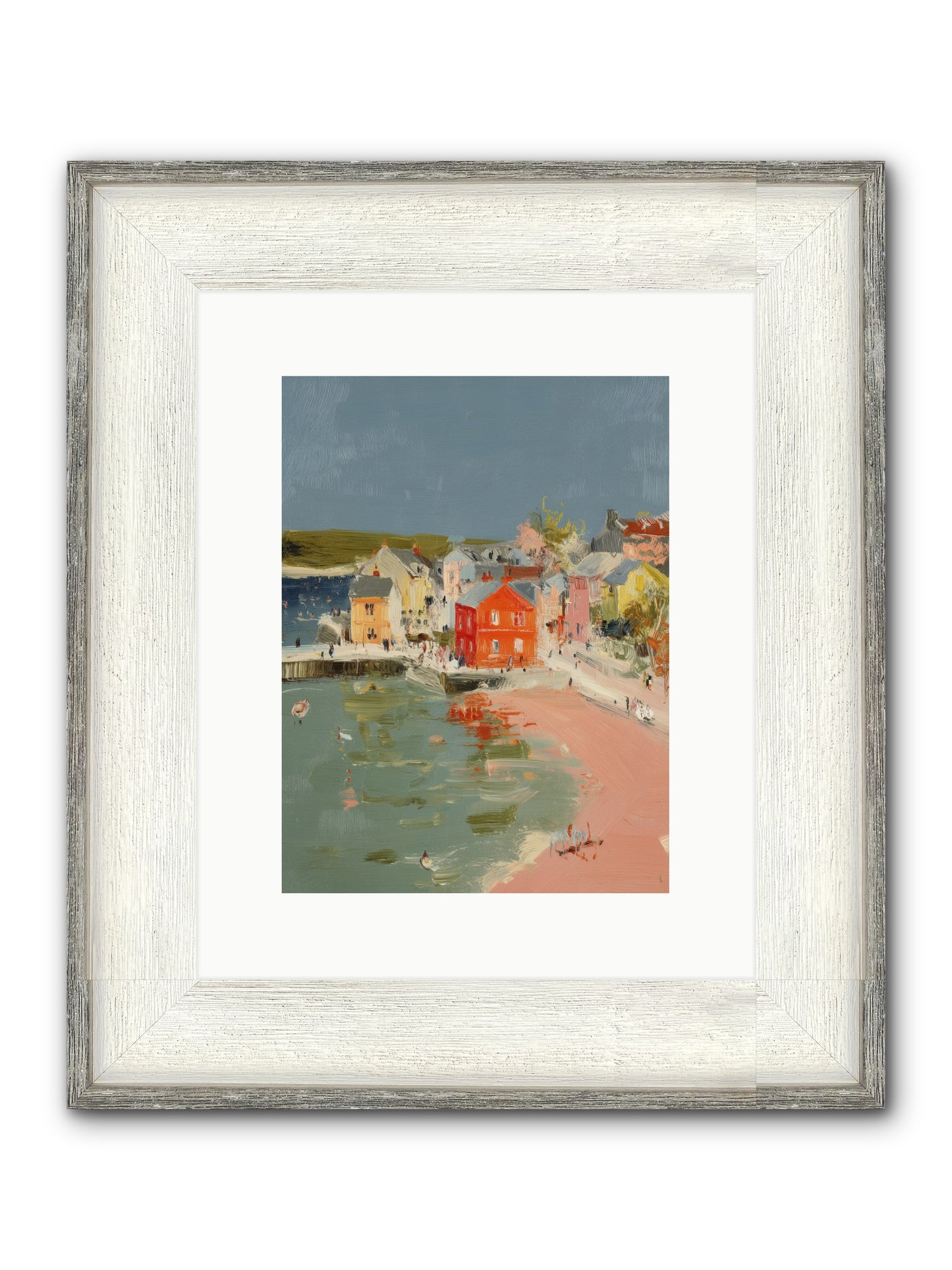 Petite Port Framed Print - Driftwood White 9x12