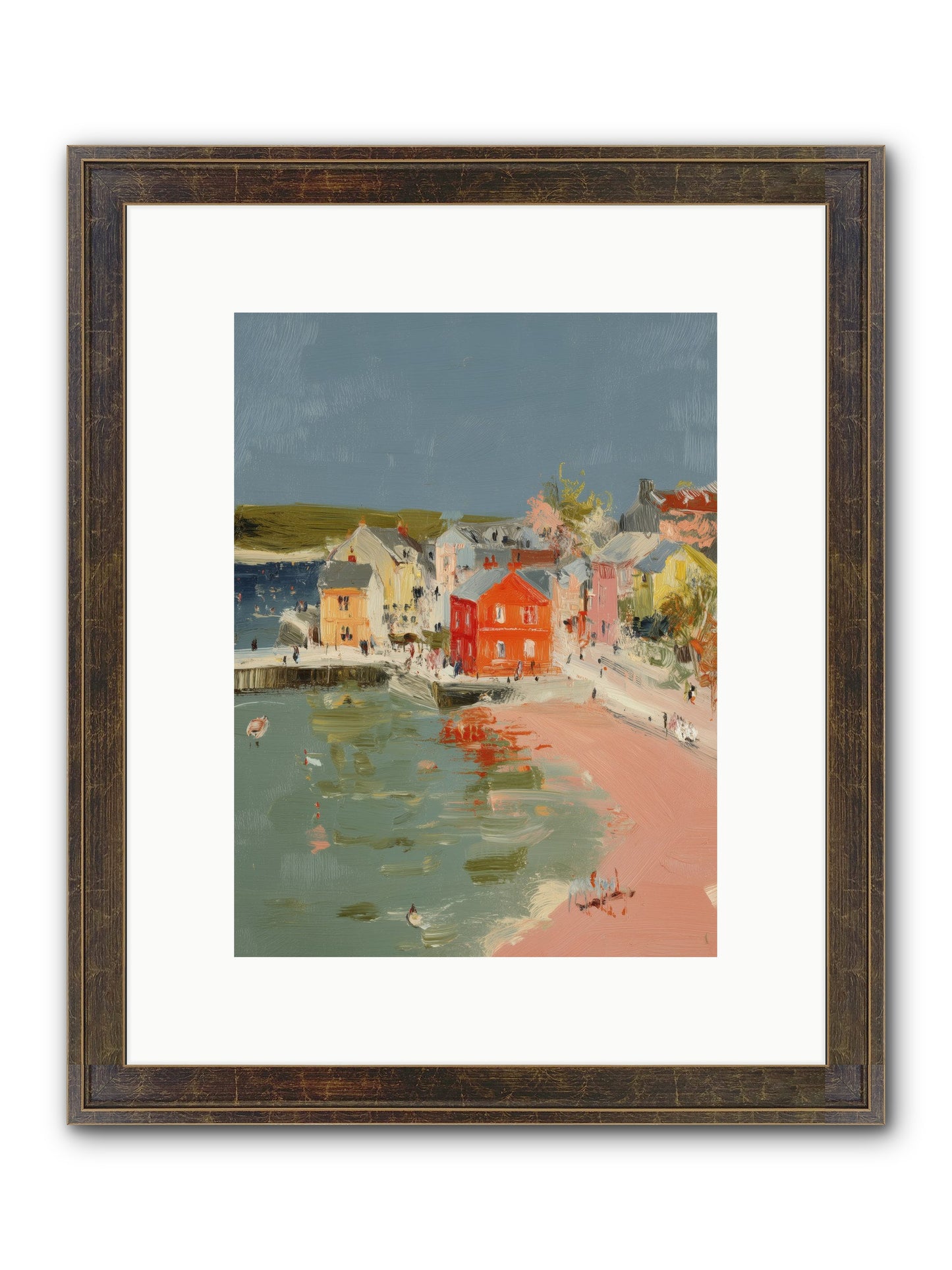 Petite Port Framed Print - Slimwoods Black/Gold 9x12
