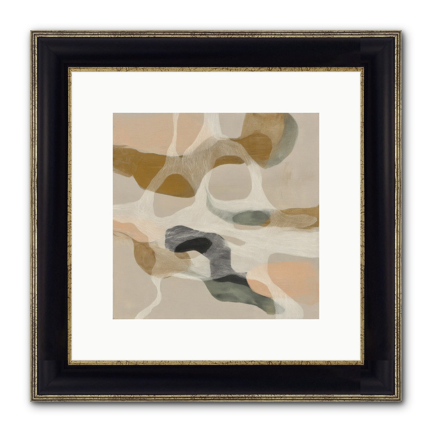 Petrichor Framed Print - Black & Gold 10x10