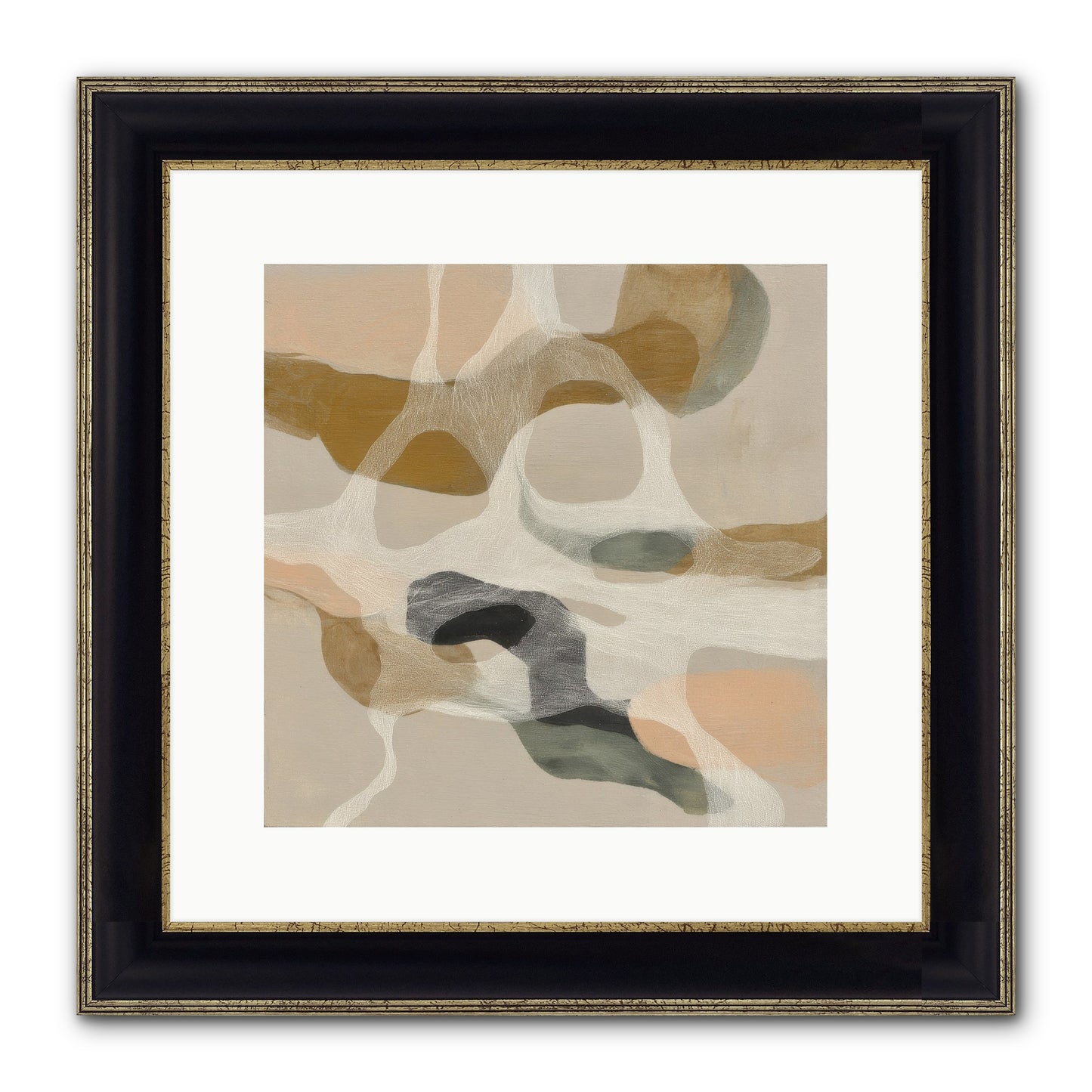 Petrichor Framed Print - Black & Gold 12x12