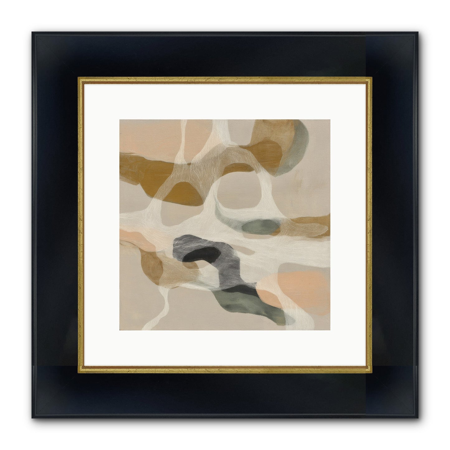 Petrichor Framed Print - Wide Black w/Gold 12x12