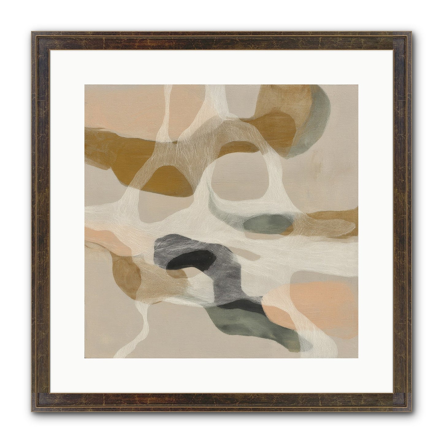 Petrichor Framed Print - Slimwoods Black/Gold 16x16