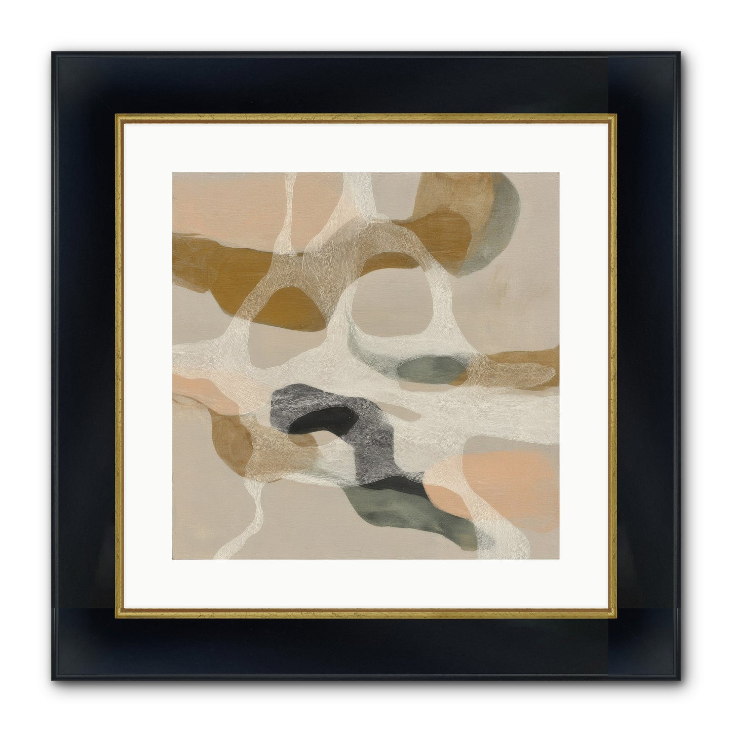 Petrichor Framed Print - Wide Black w/Gold 16x16