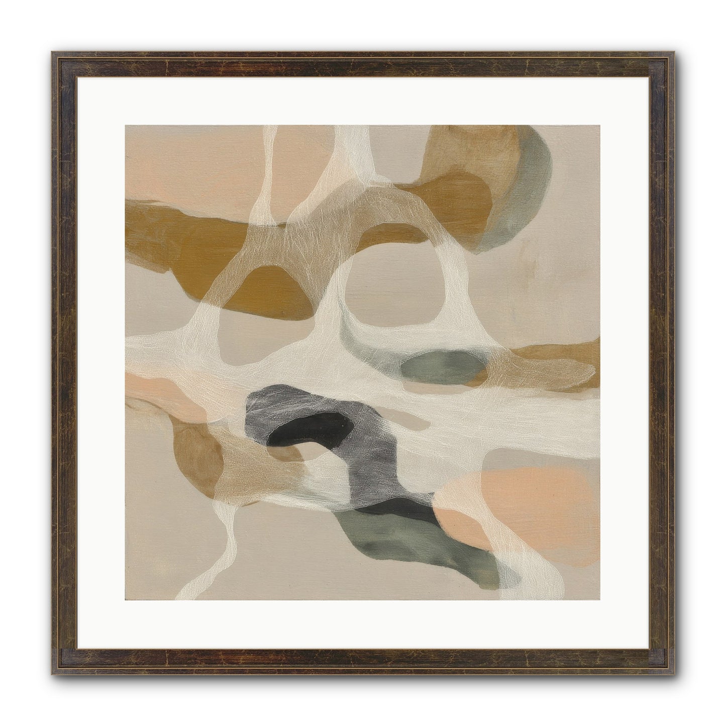 Petrichor Framed Print - Slimwoods Black/Gold 20x20