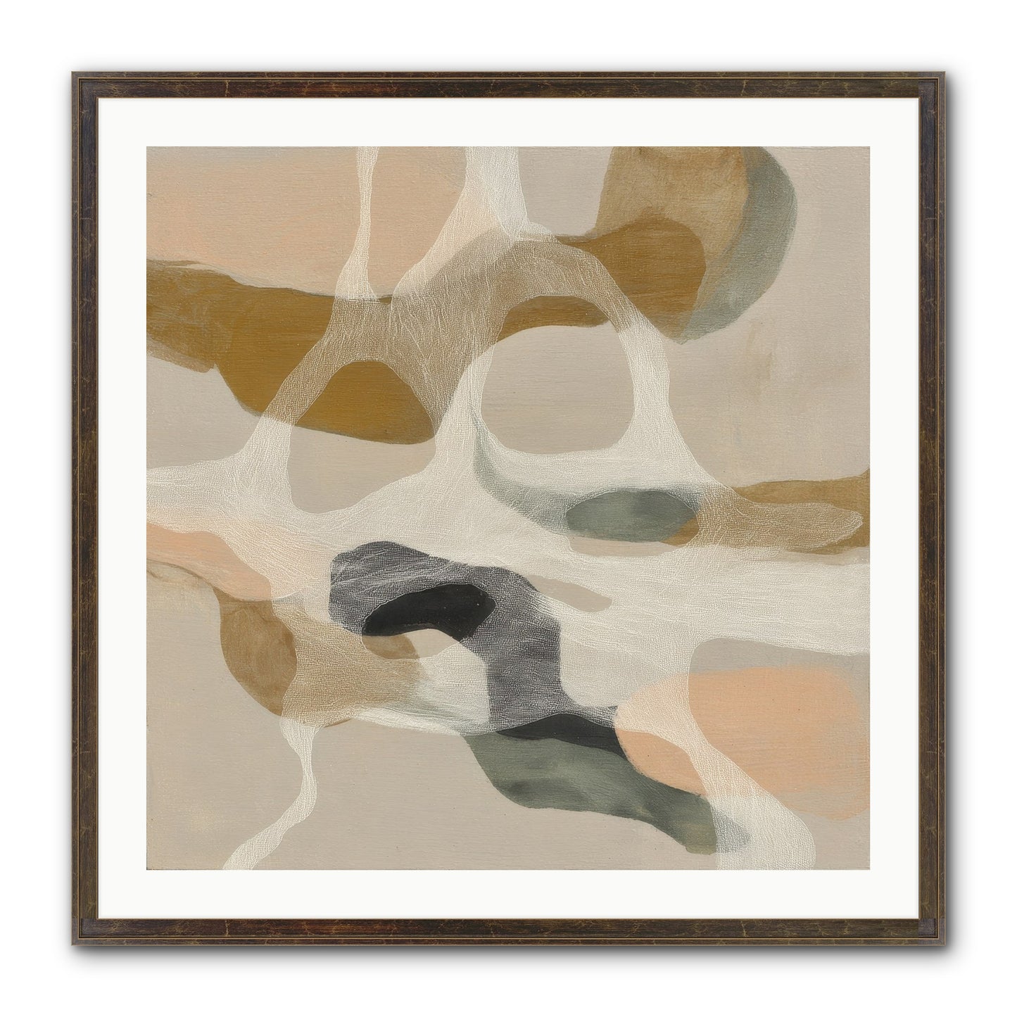 Petrichor Framed Print - Slimwoods Black/Gold 30x30