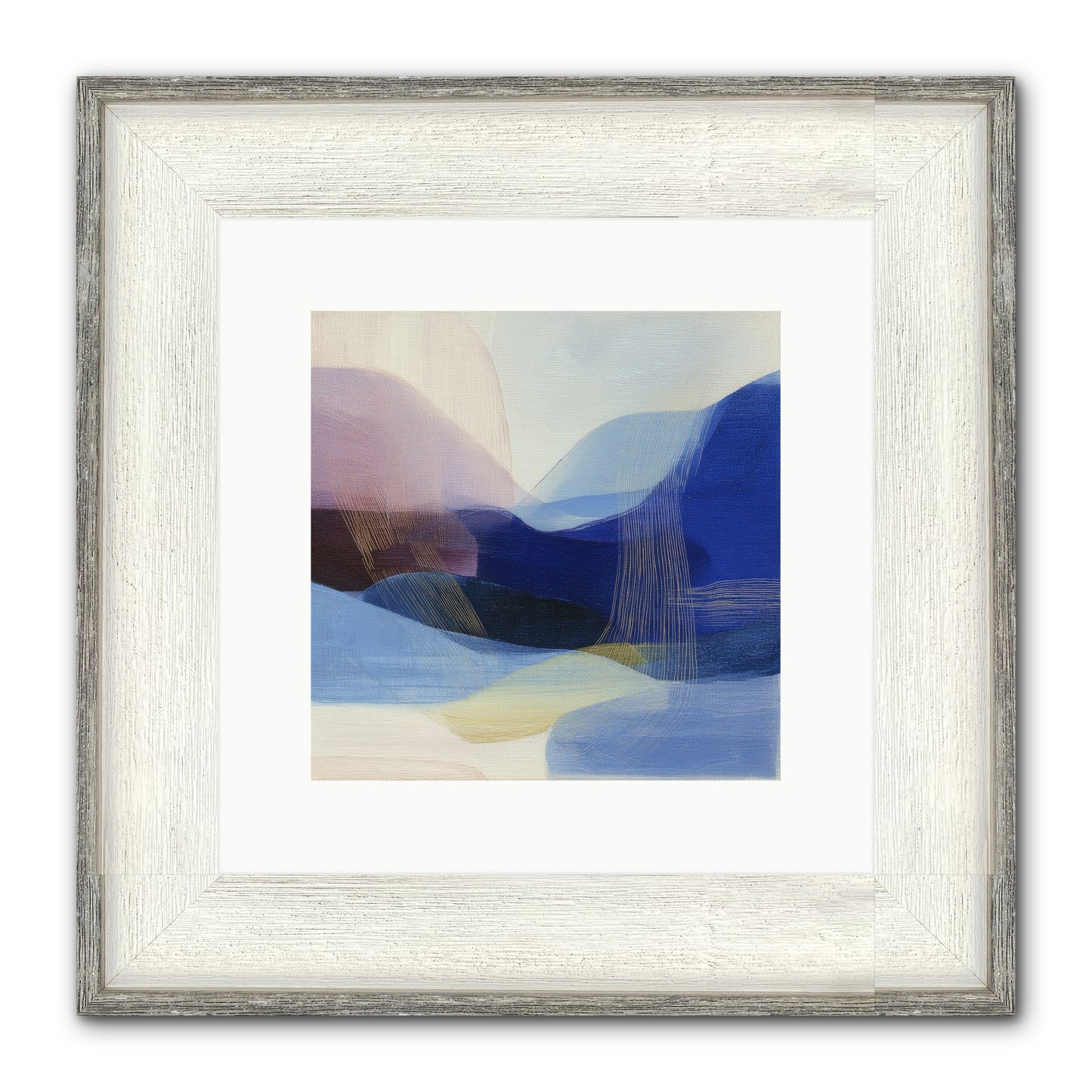 Phantom Bloom Framed Print - Driftwood White 10x10