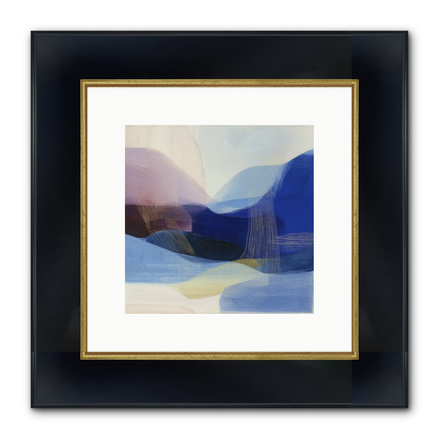 Phantom Bloom Framed Print - Wide Black w/Gold 10x10