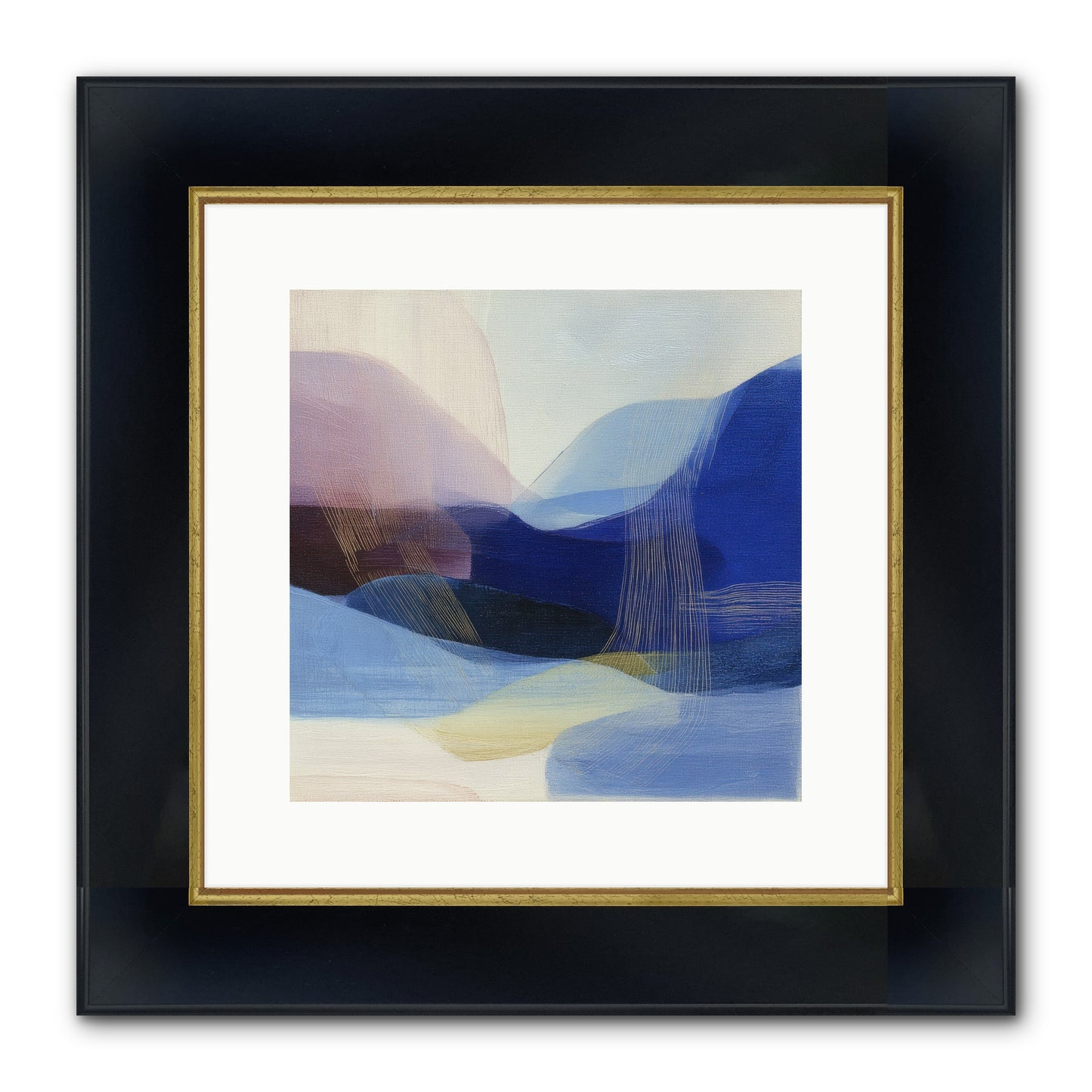 Phantom Bloom Framed Print - Wide Black w/Gold 12x12