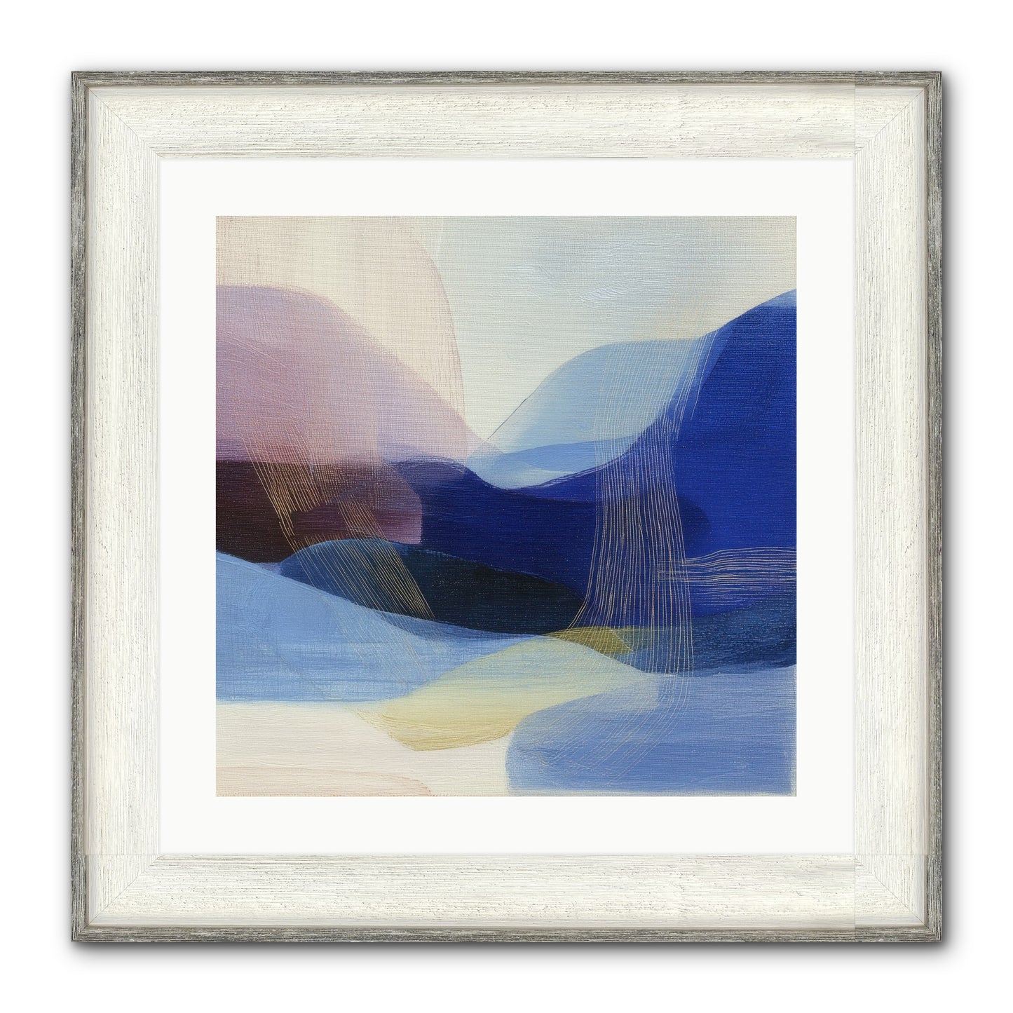 Phantom Bloom Framed Print - Driftwood White 20x20