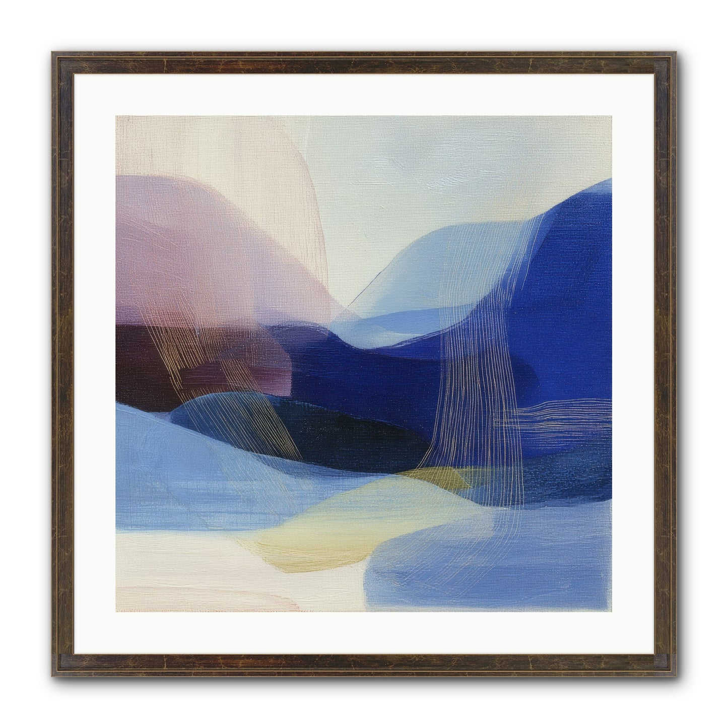 Phantom Bloom Framed Print - Slimwoods Black/Gold 24x24