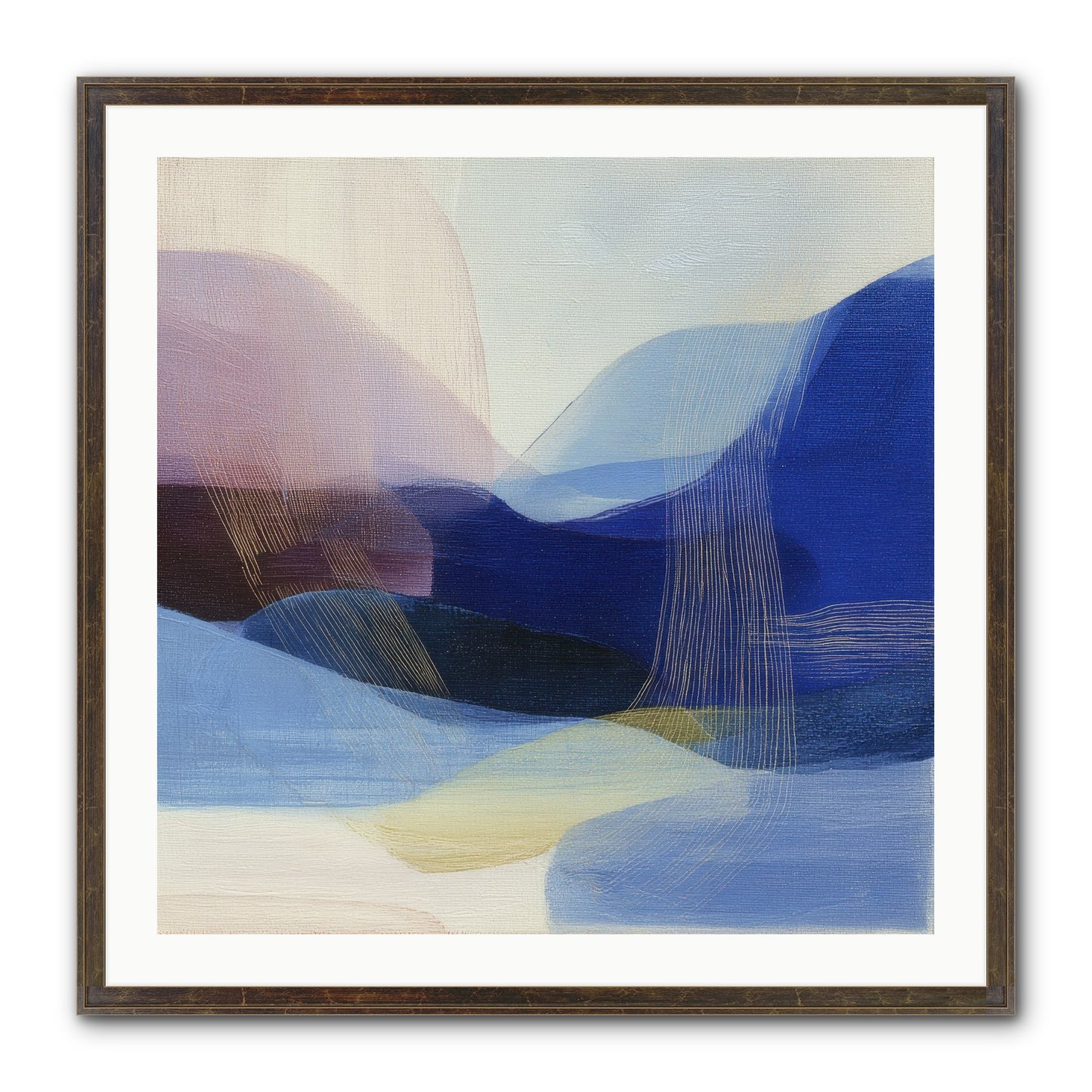 Phantom Bloom Framed Print - Slimwoods Black/Gold 30x30