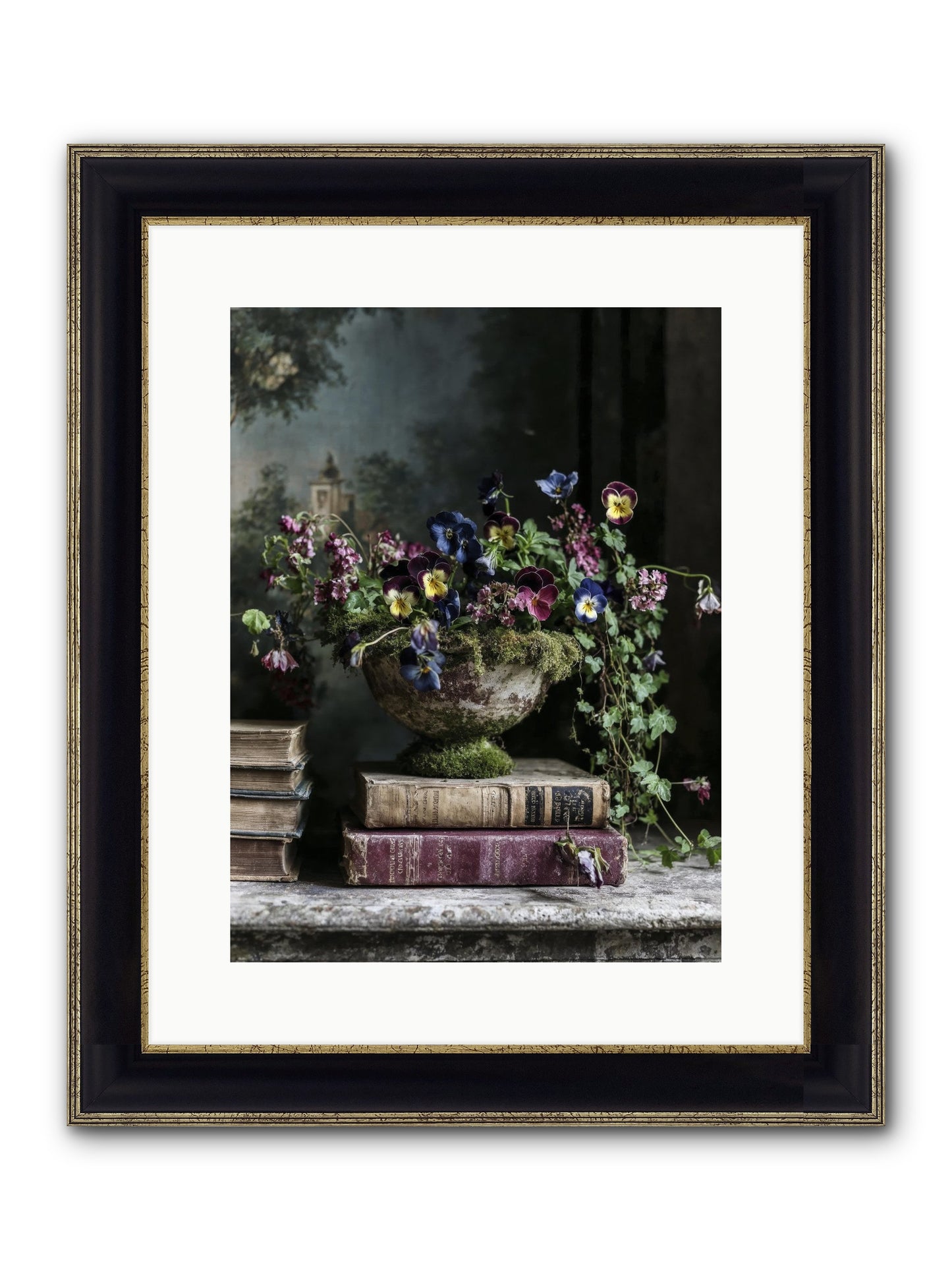 Piccadilly Pavilion Framed Print - Black & Gold 12x16