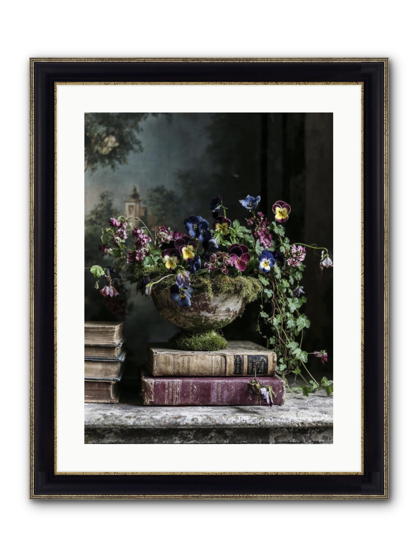 Piccadilly Pavilion Framed Print - Black & Gold 18x24