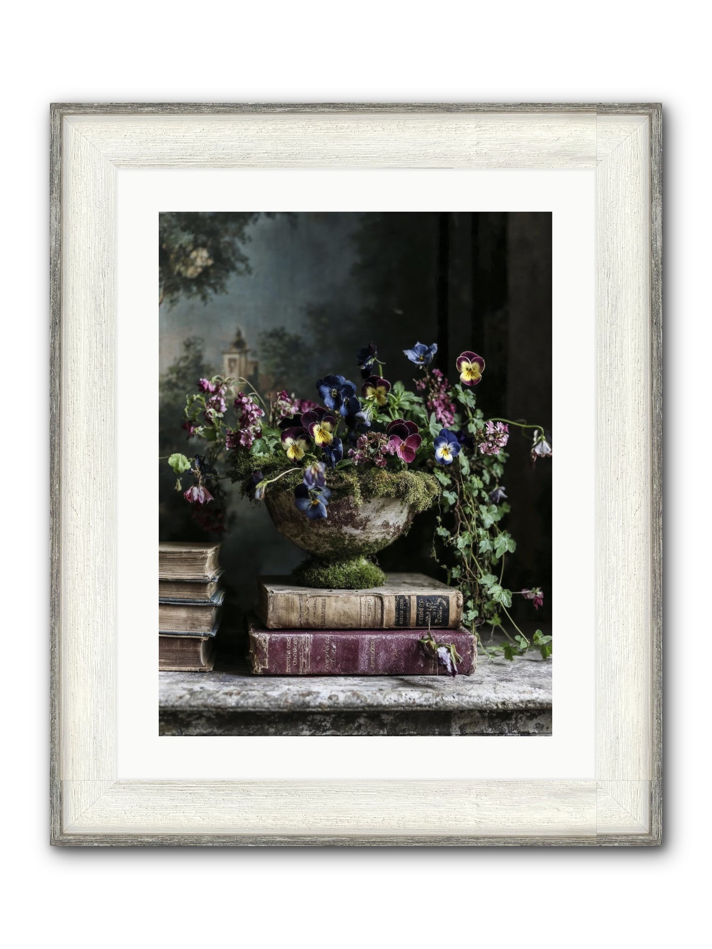 Piccadilly Pavilion Framed Print - Driftwood White 18x24