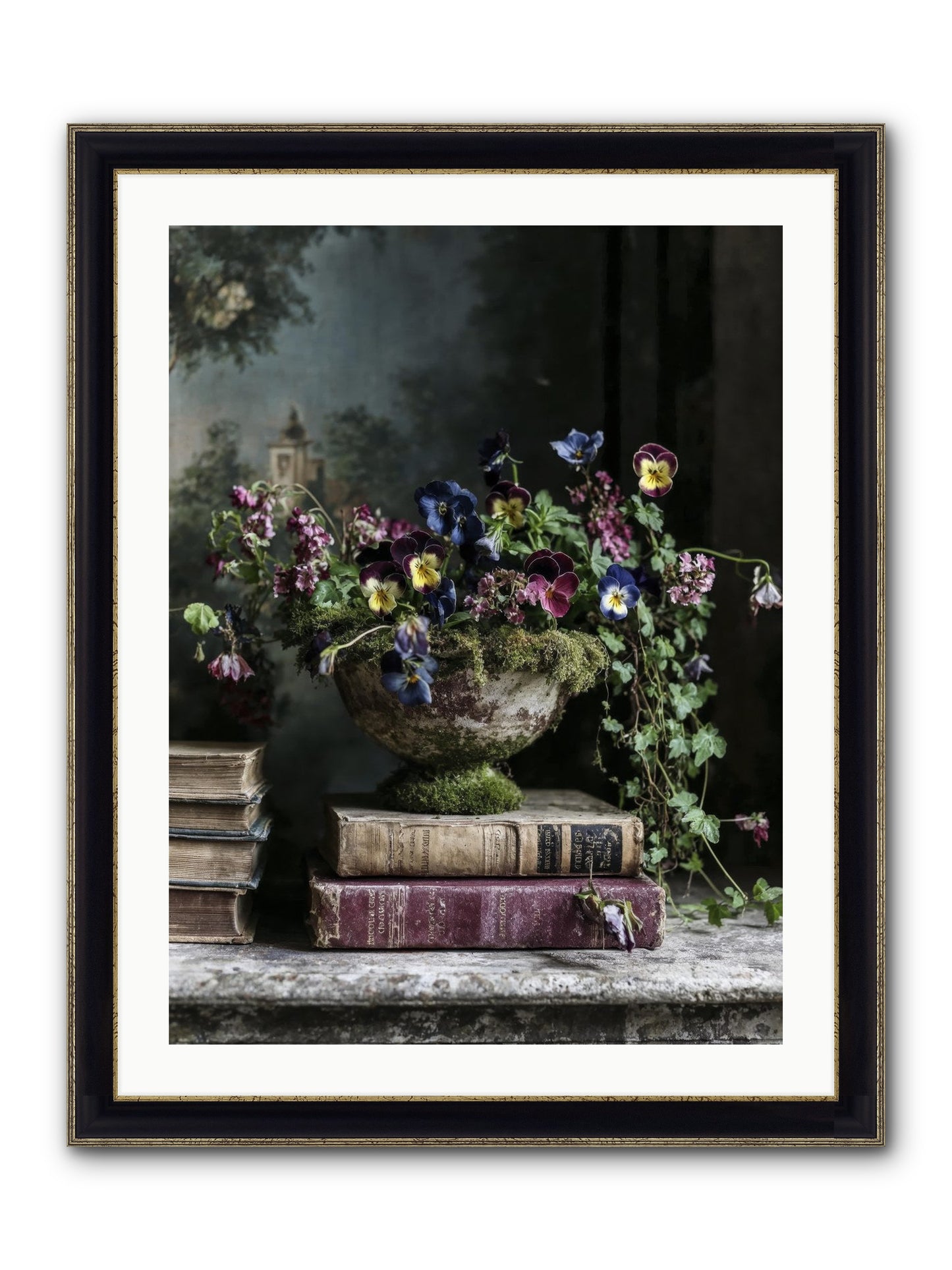 Piccadilly Pavilion Framed Print - Black & Gold 24x32