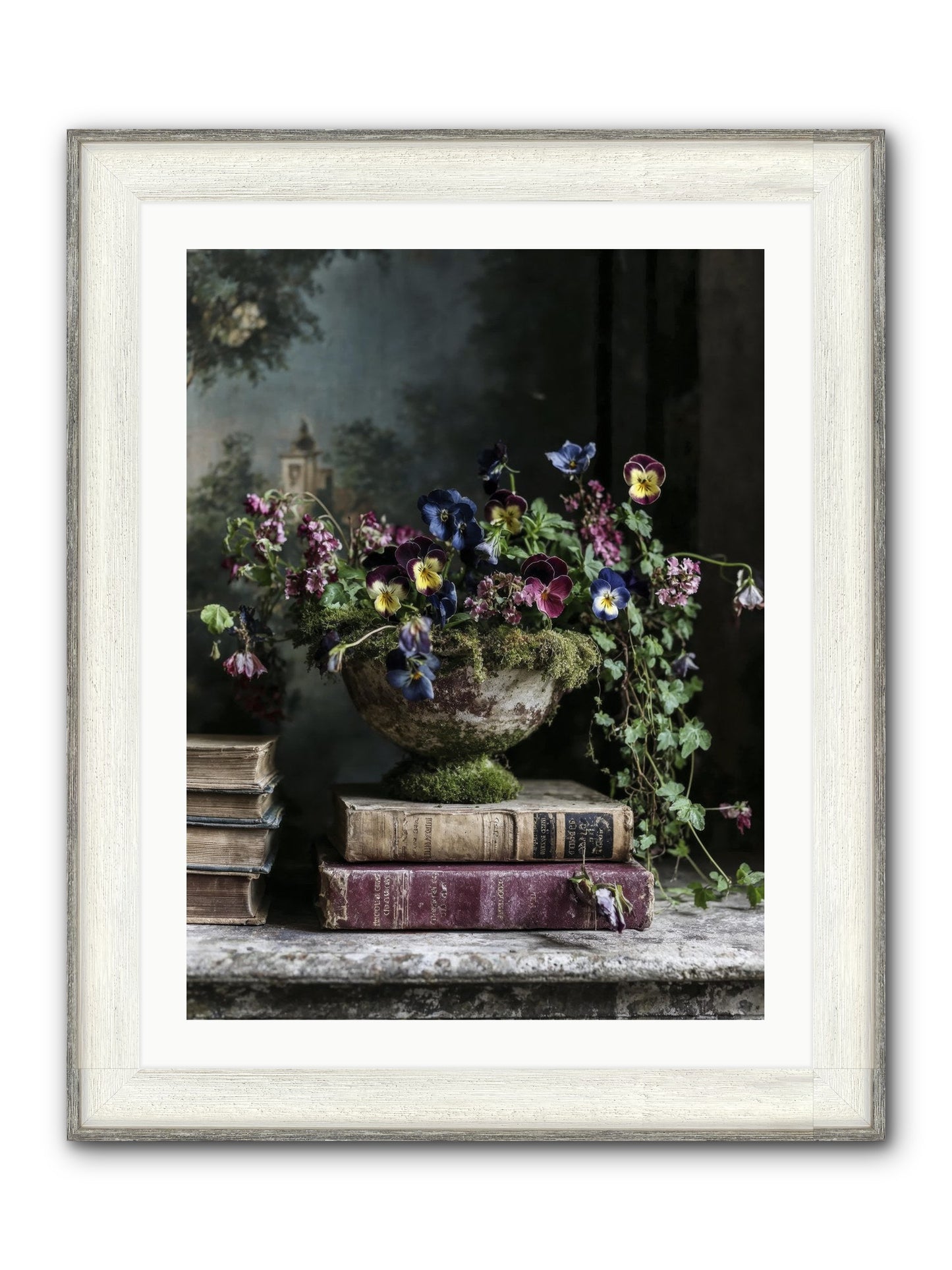 Piccadilly Pavilion Framed Print - Driftwood White 24x32