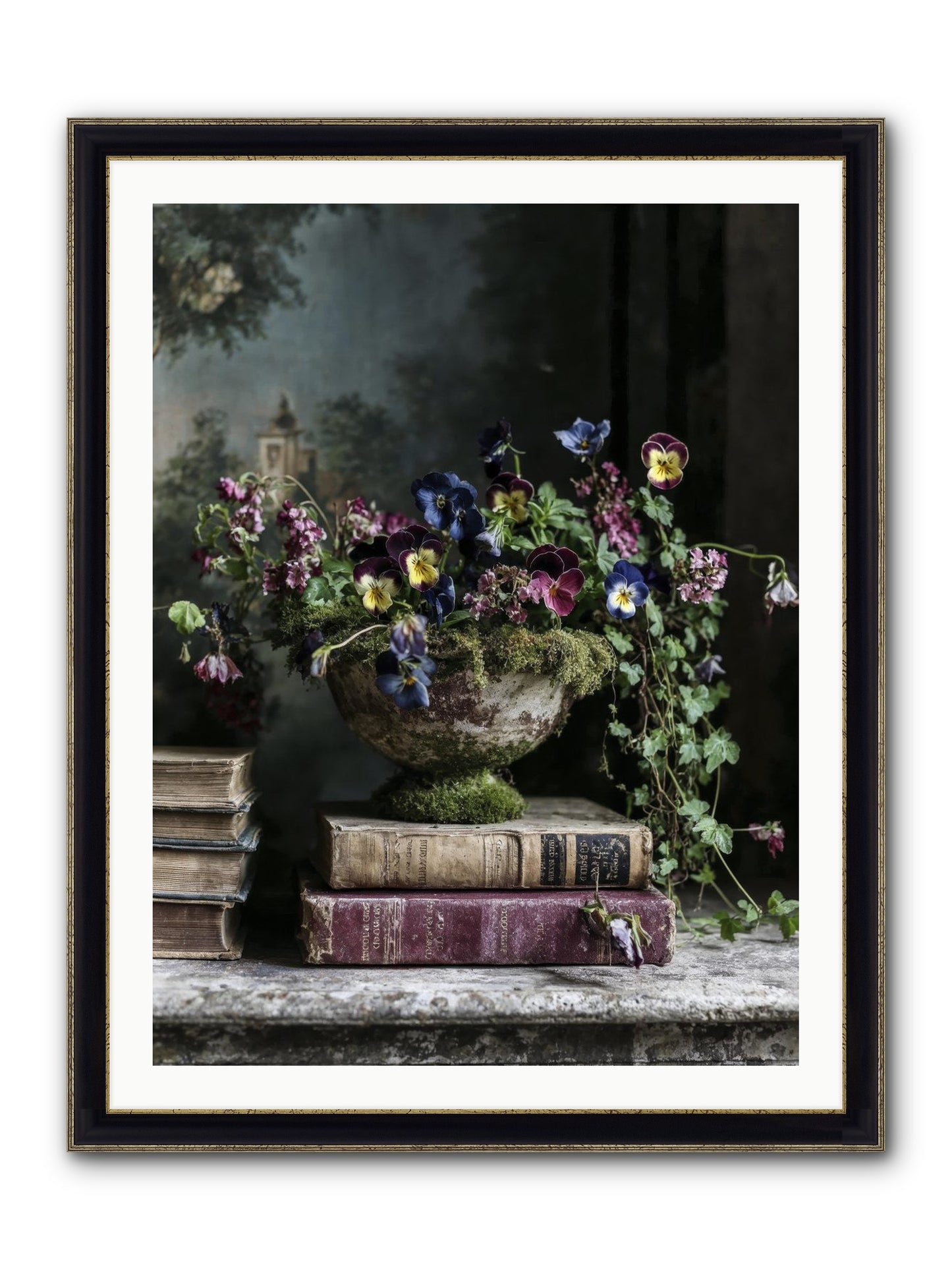 Piccadilly Pavilion Framed Print - Black & Gold 30x40