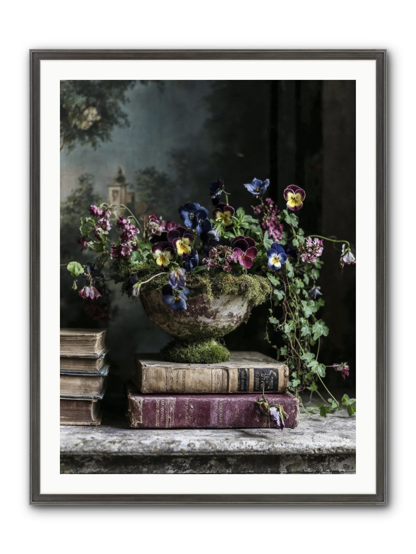 Piccadilly Pavilion Framed Print - Slimwoods Black/Silver 30x40