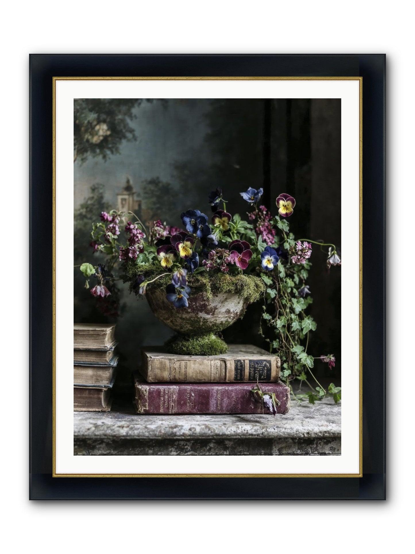 Piccadilly Pavilion Framed Print - Wide Black w/Gold 30x40