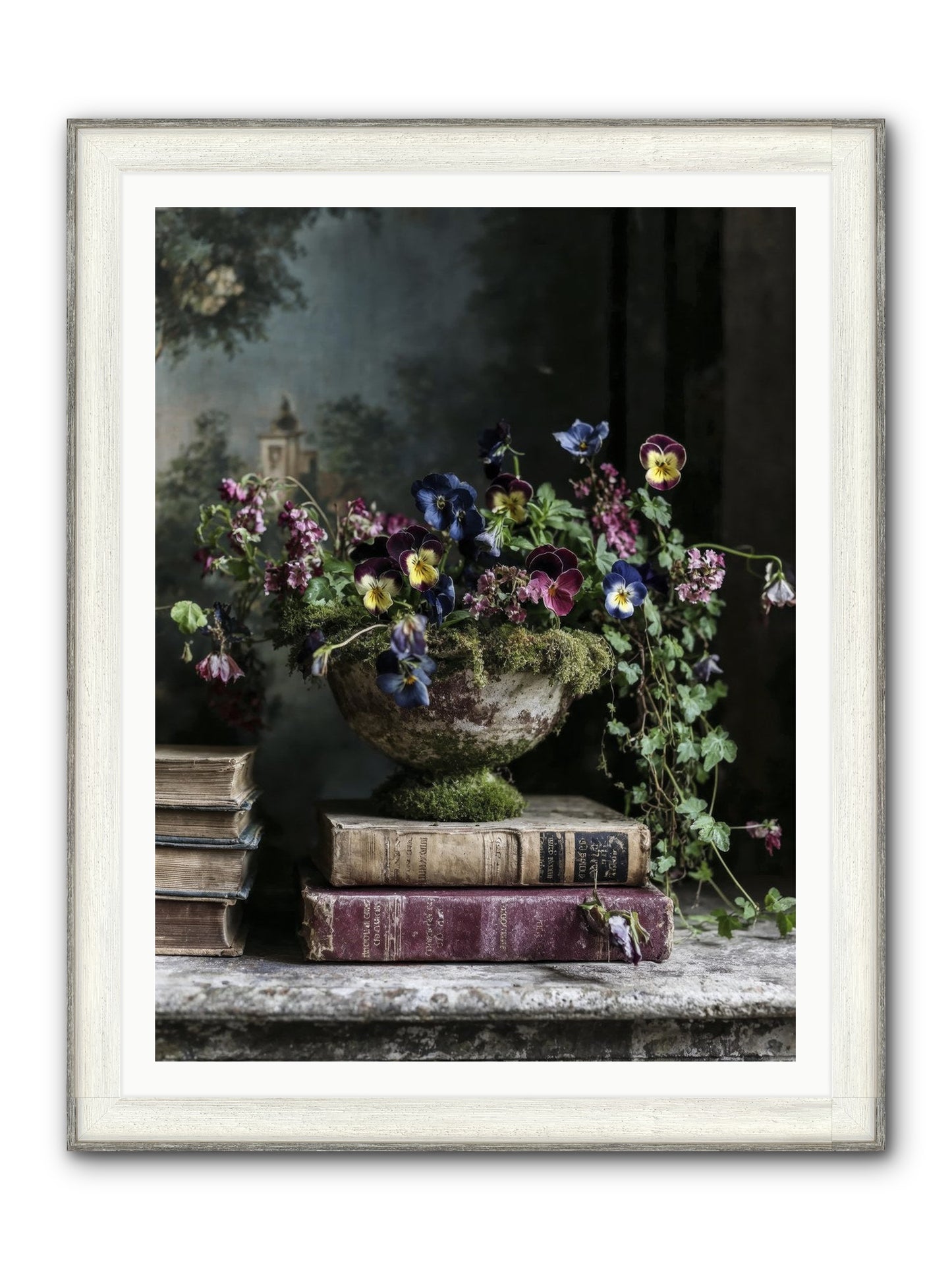 Piccadilly Pavilion Framed Print - Driftwood White 36x48