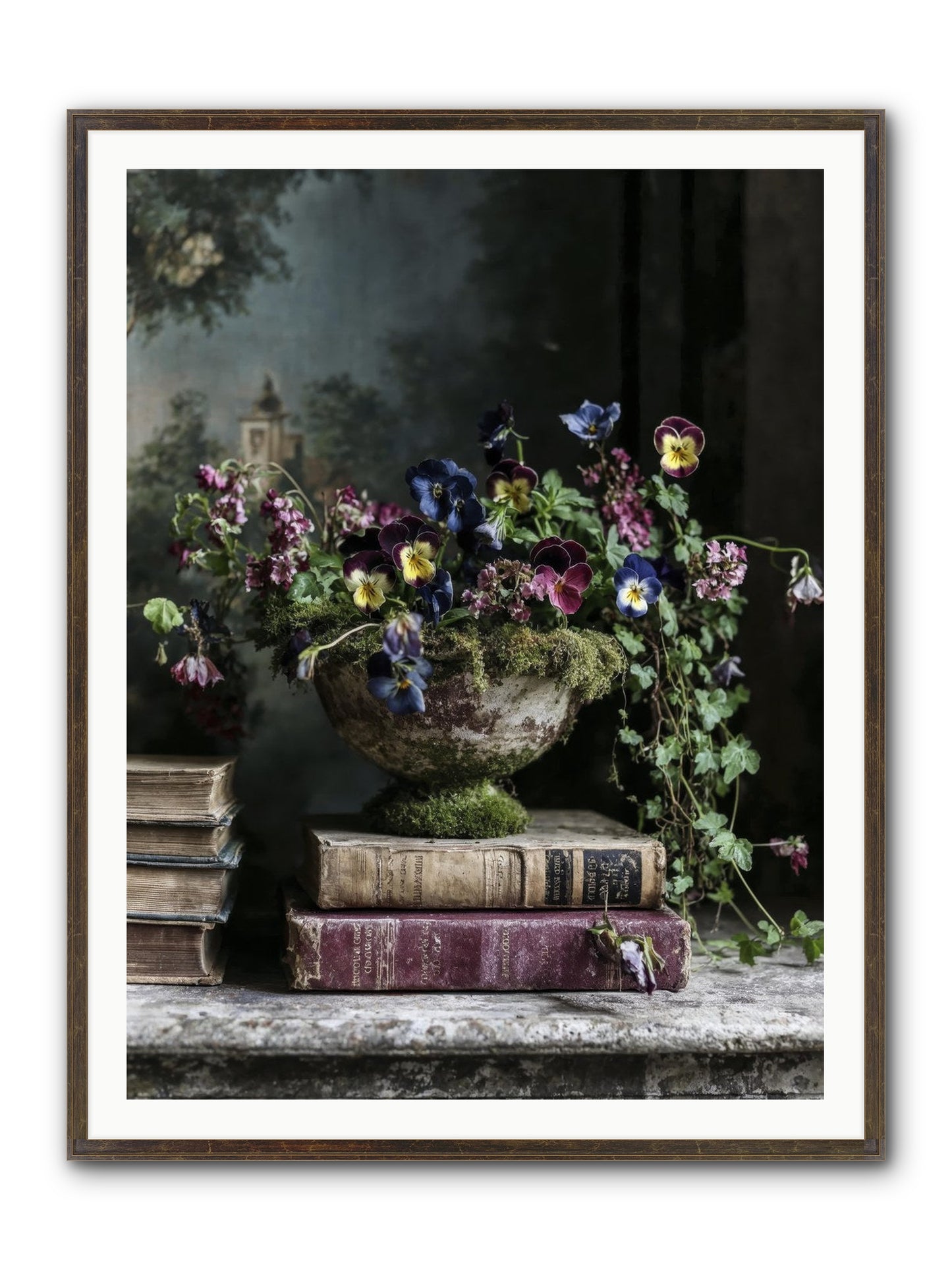 Piccadilly Pavilion Framed Print - Slimwoods Black/Gold 36x48