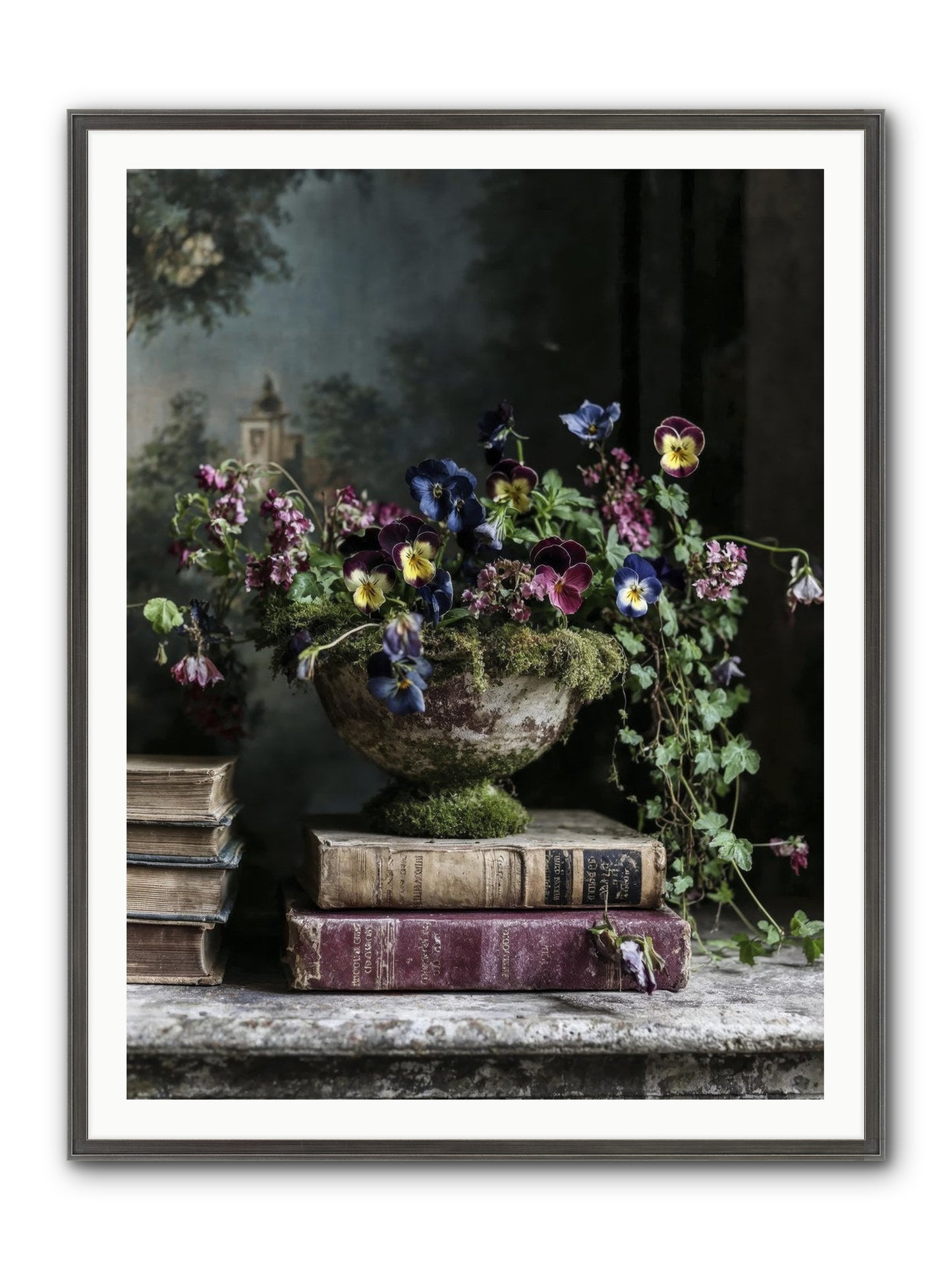 Piccadilly Pavilion Framed Print - Slimwoods Black/Silver 36x48