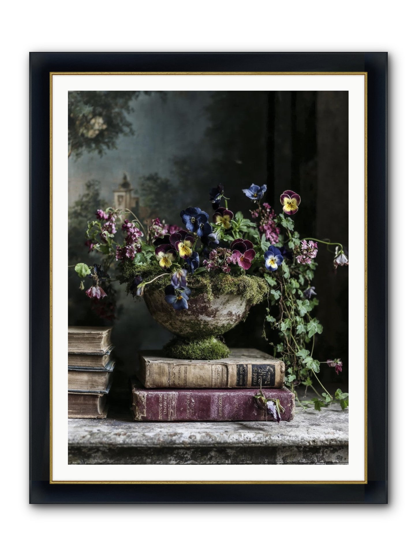 Piccadilly Pavilion Framed Print - Wide Black w/Gold 36x48