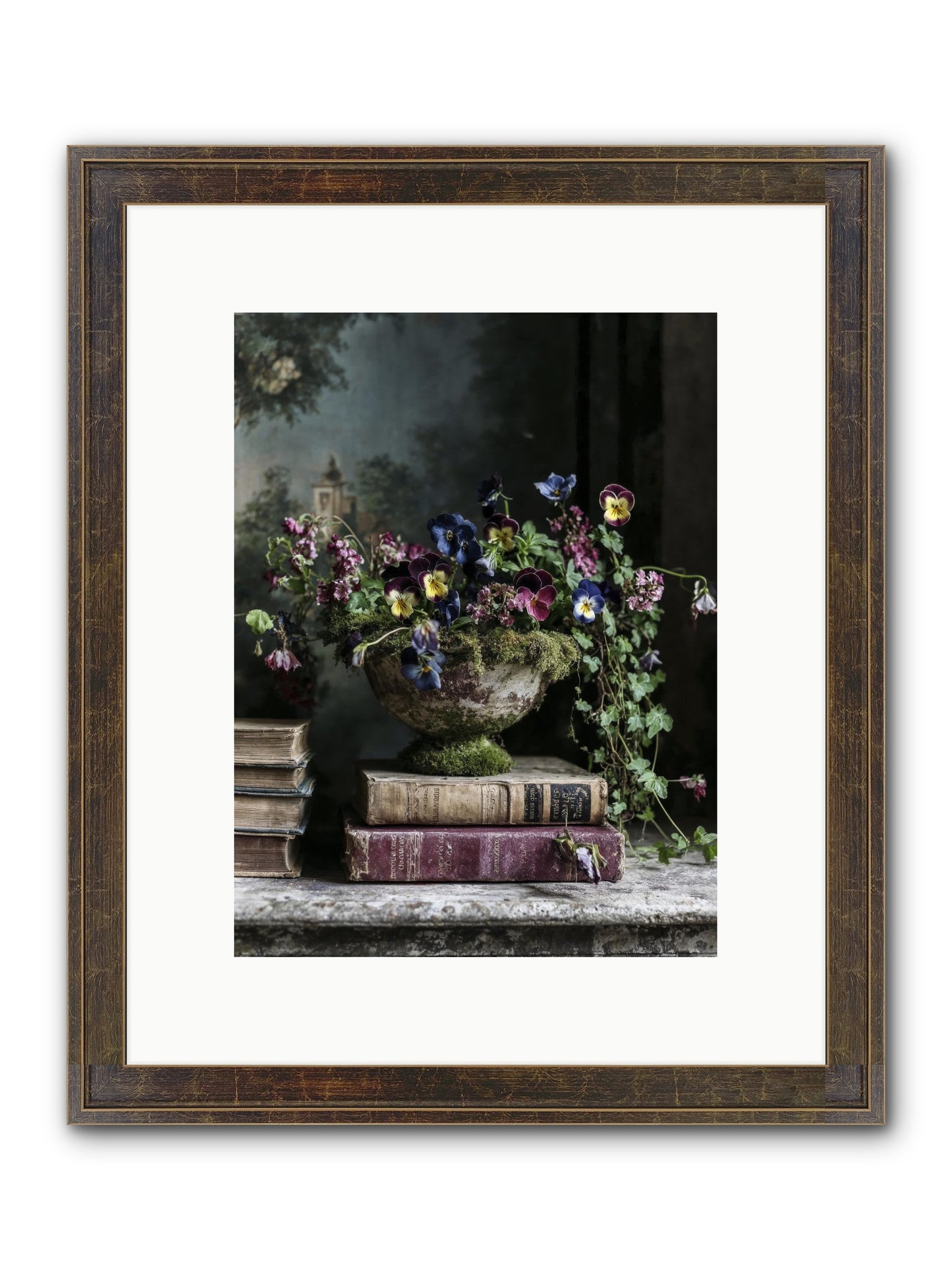 Piccadilly Pavilion Framed Print - Slimwoods Black/Gold 9x12