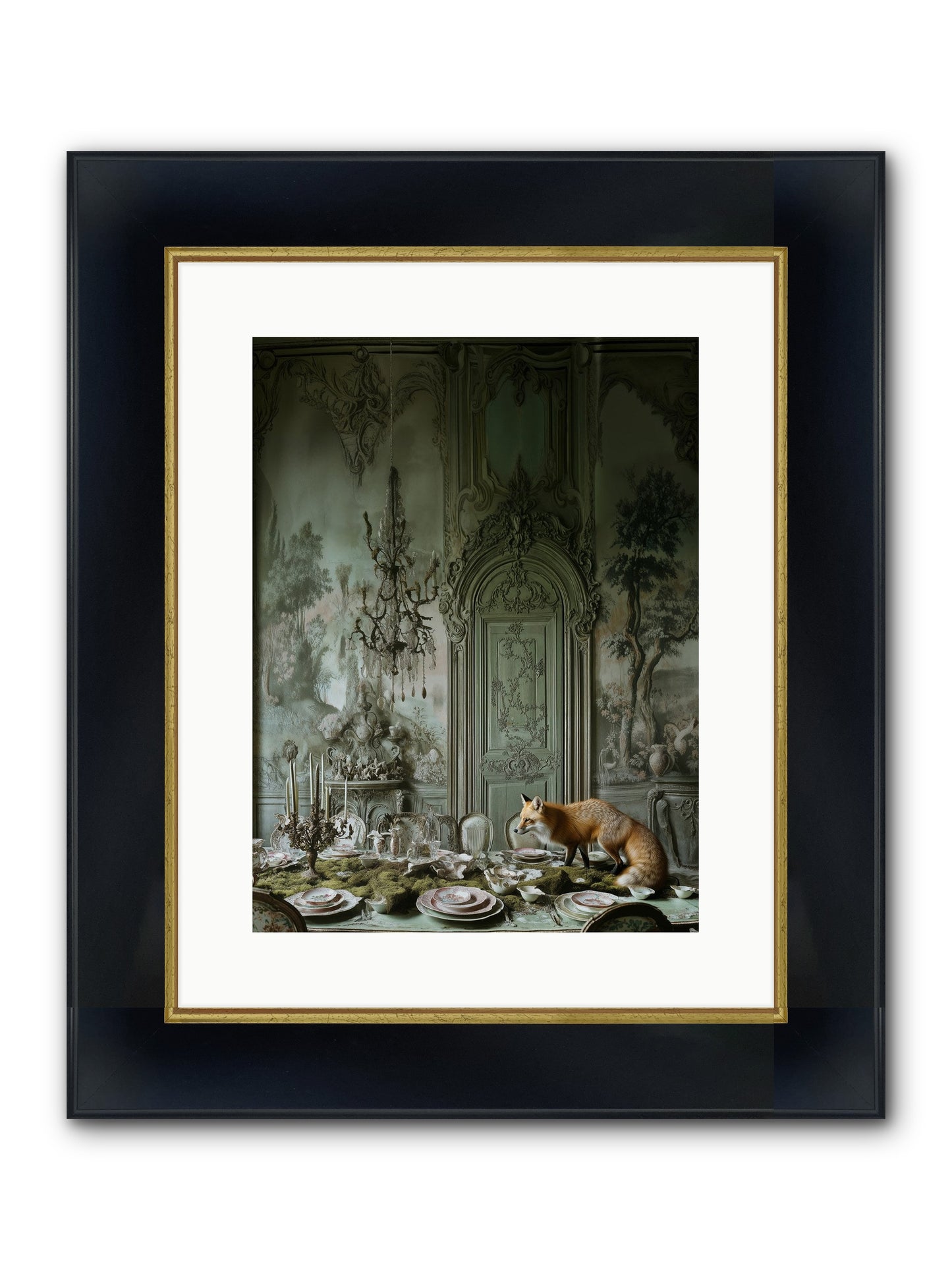 Pickwick Place No.2 Framed Print - Wide Black w/Gold 12x16