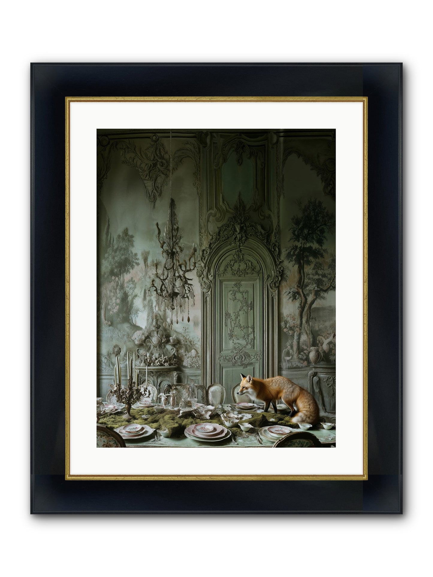 Pickwick Place No.2 Framed Print - Wide Black w/Gold 18x24